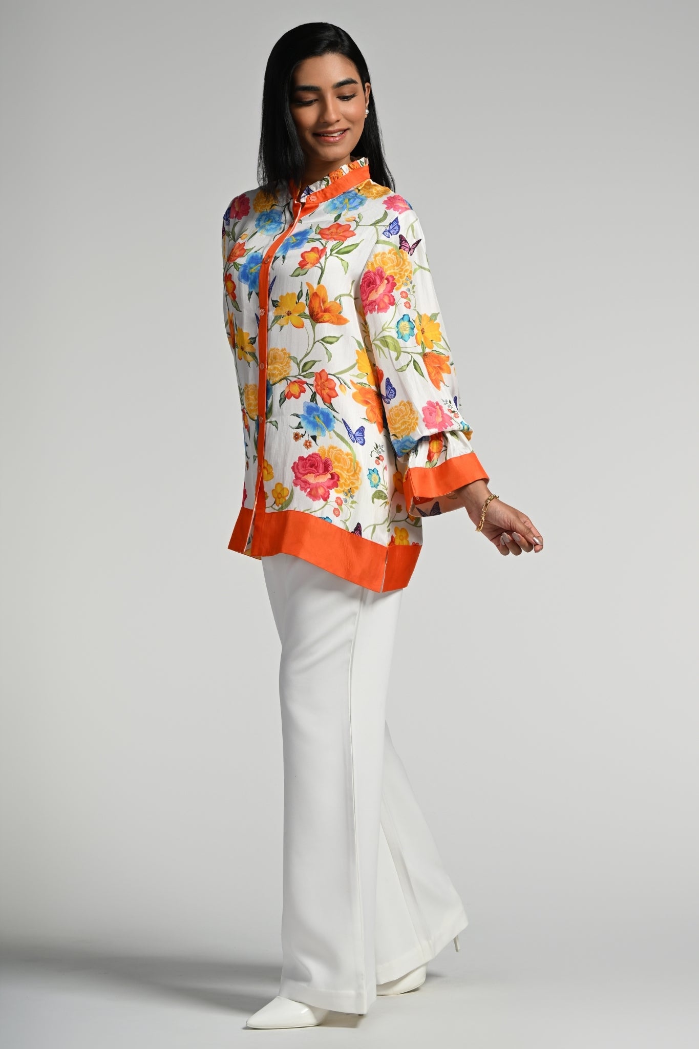 Taroob Papillion Garden Silk Shirt