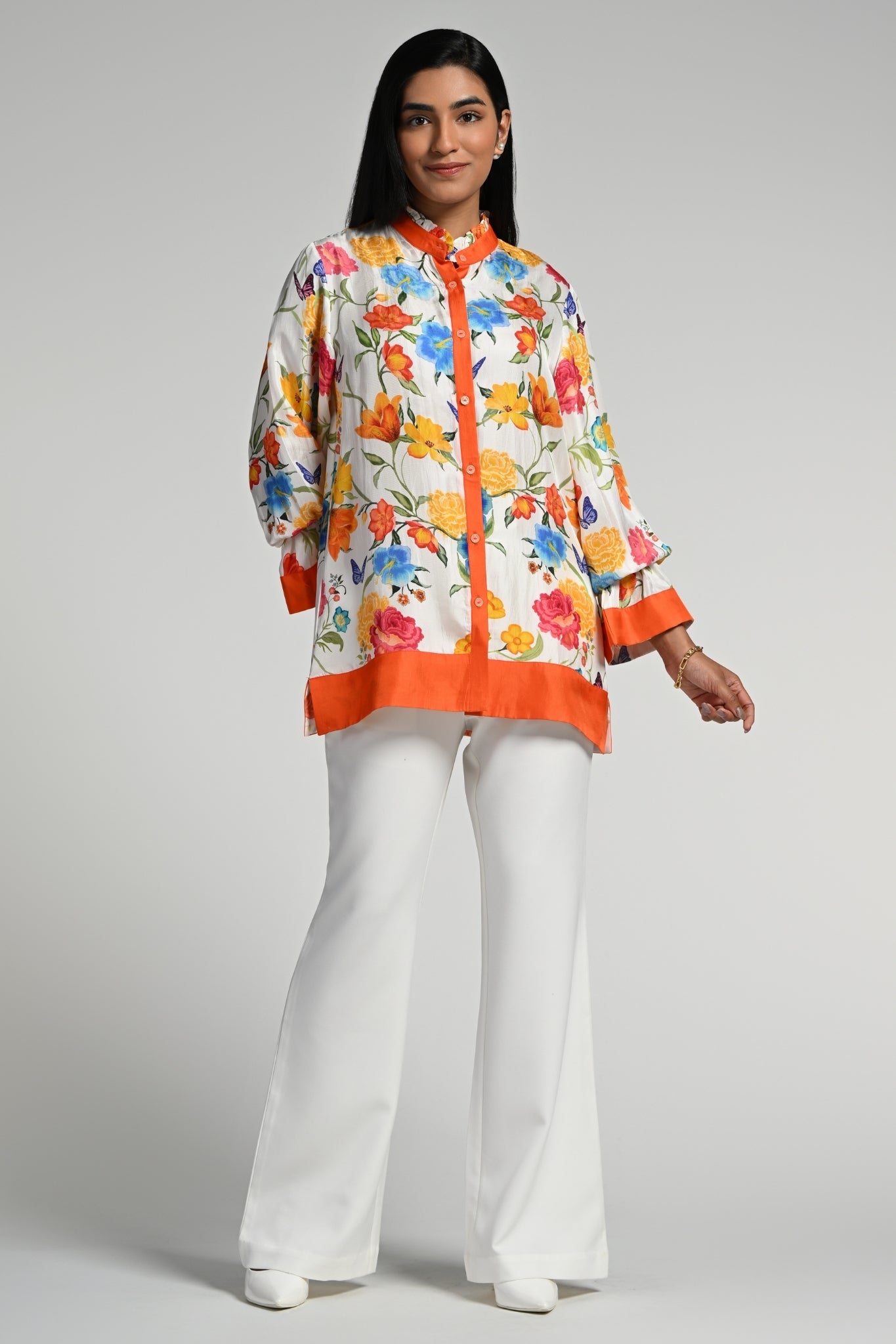 Taroob Papillion Garden Silk Shirt