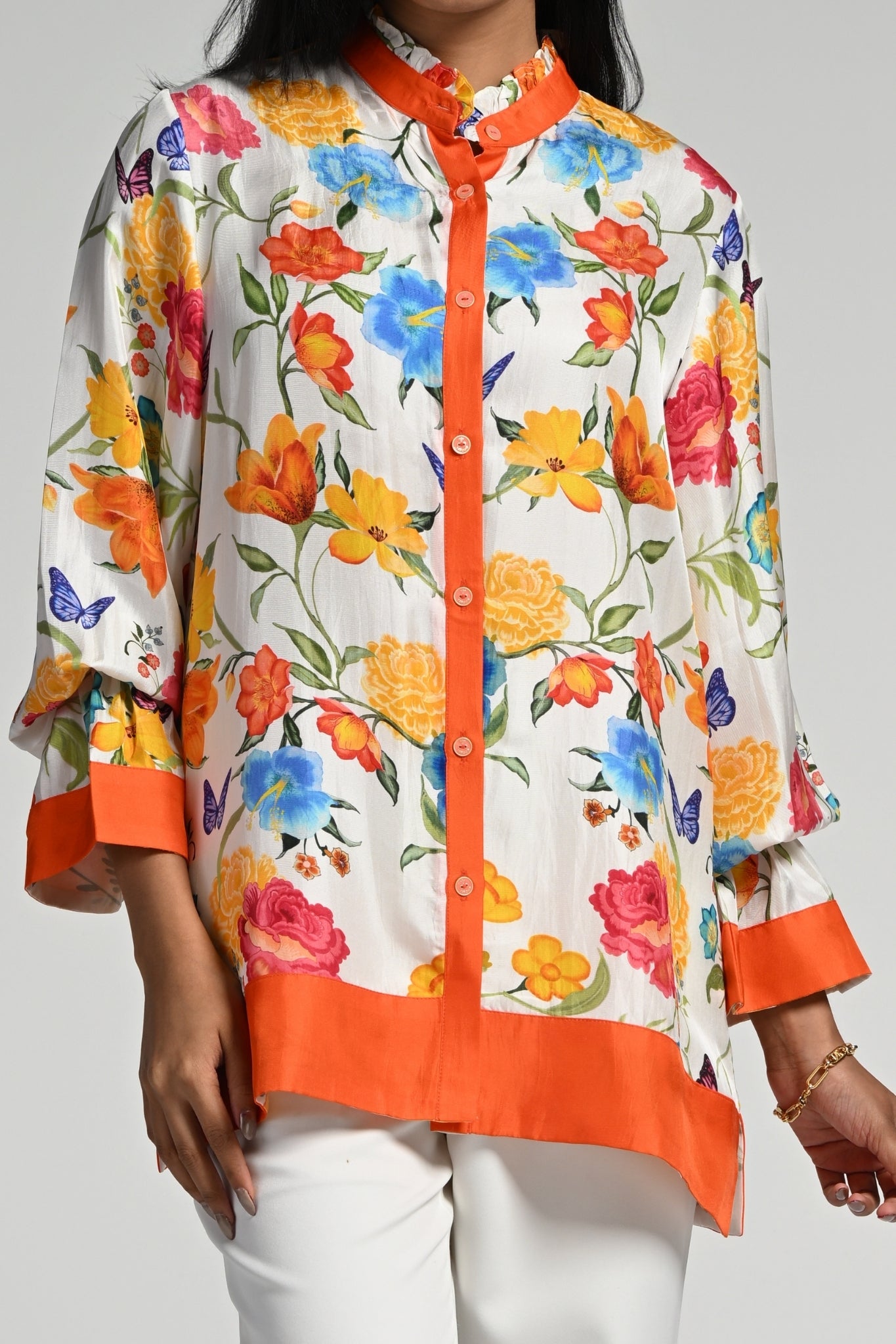 Taroob Papillion Garden Silk Shirt
