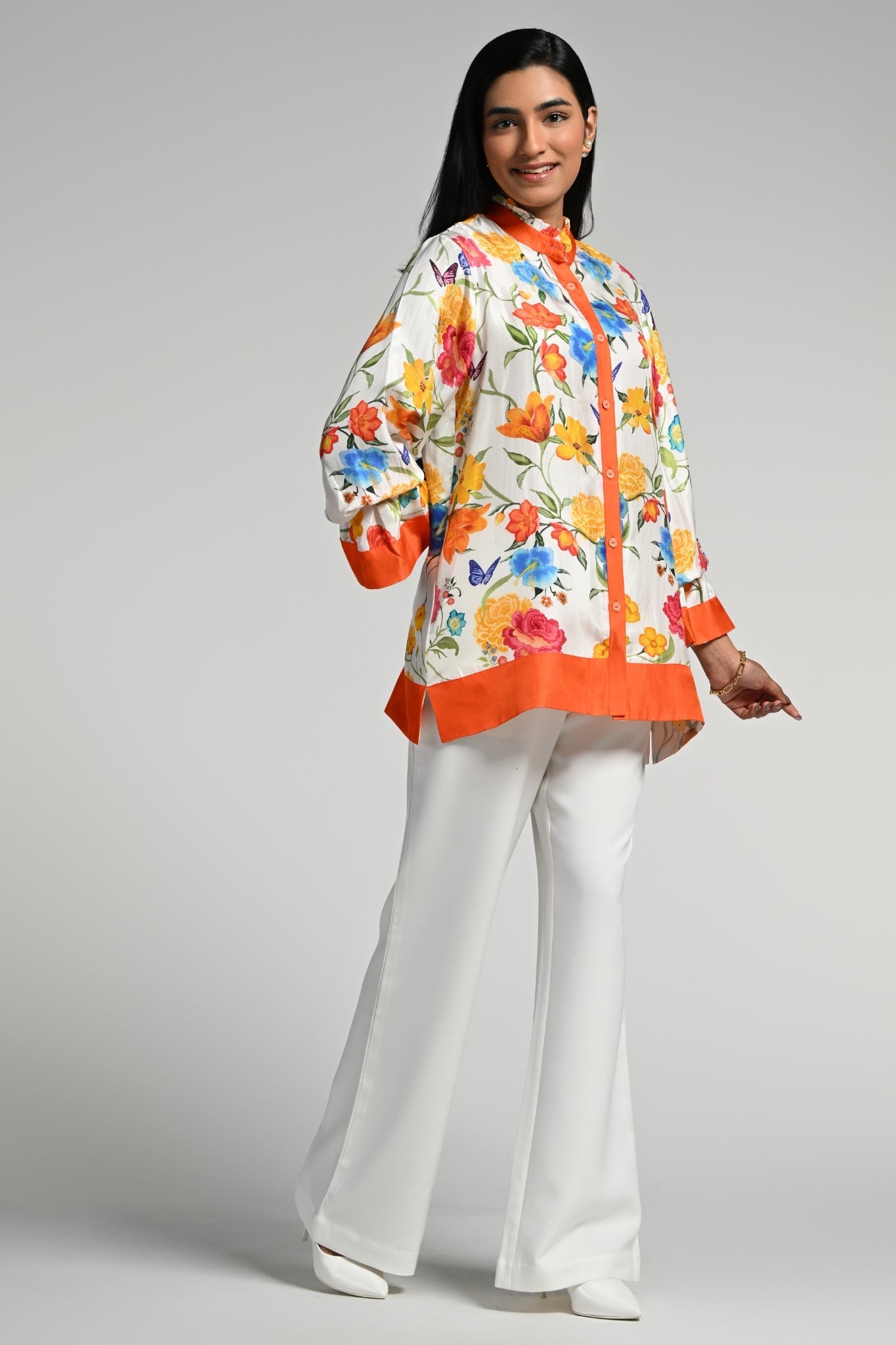Taroob Papillion Garden Silk Shirt