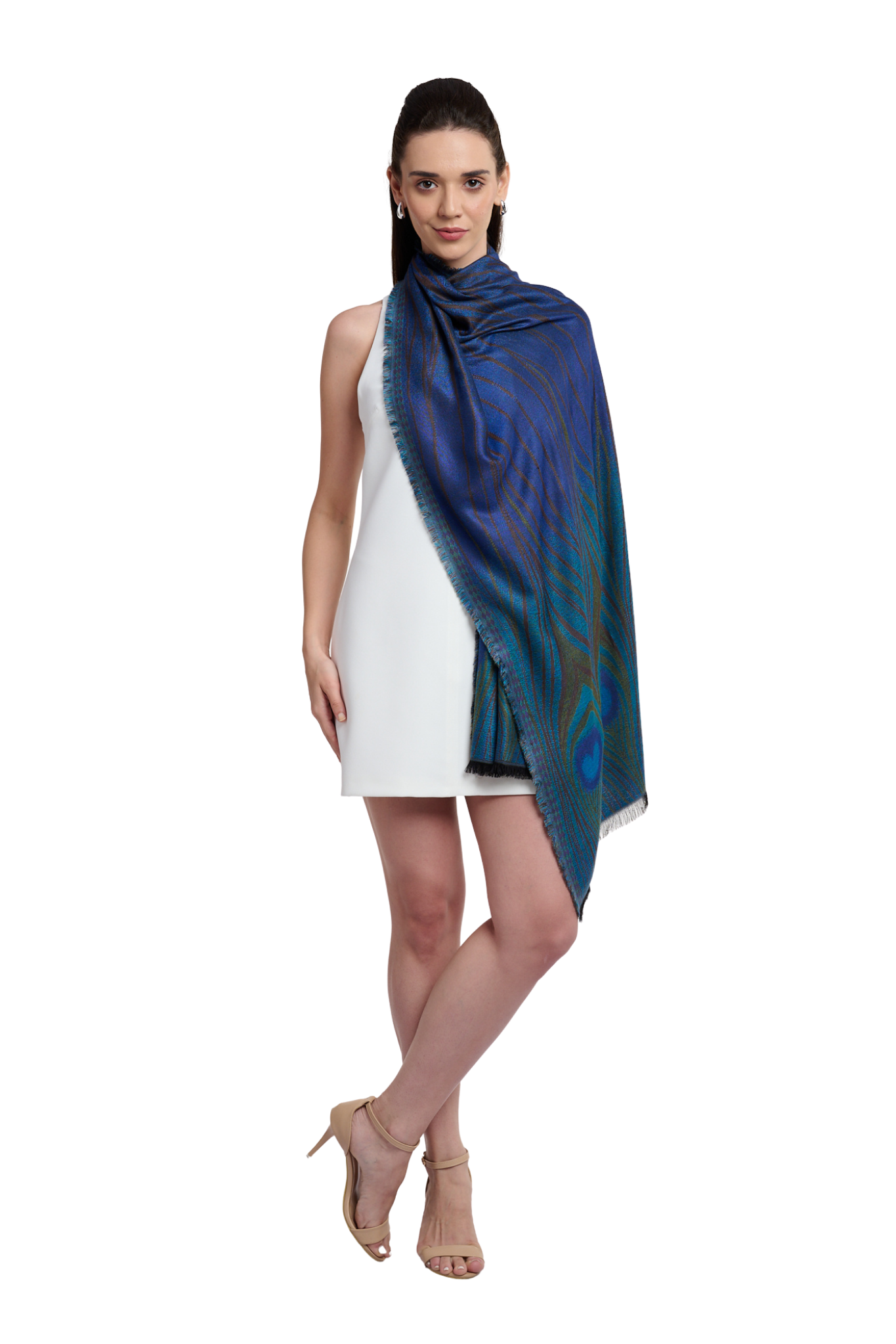 Women's Royal Peacock Silk Stole