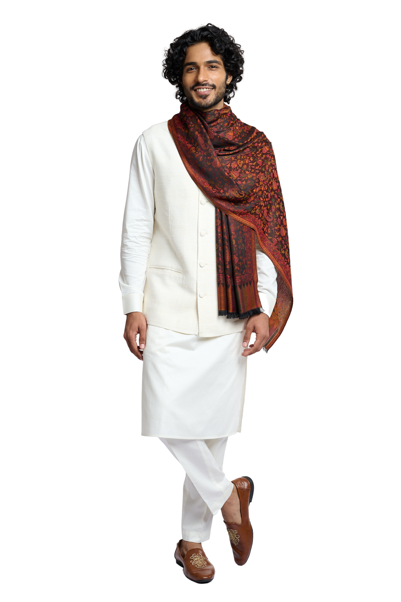 Men's Super Fine Reversible Jamawar Stole