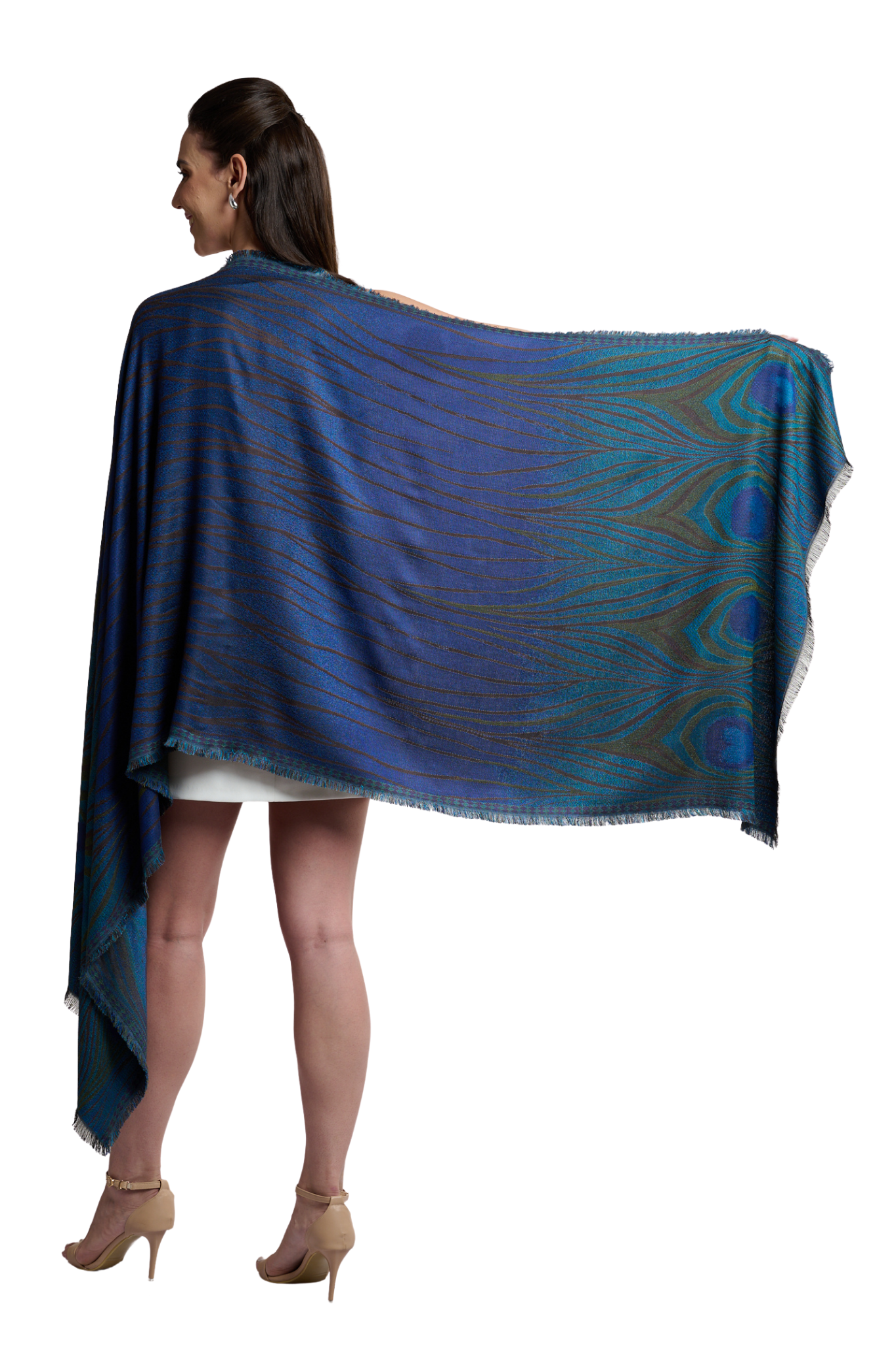 Women's Royal Peacock Silk Stole