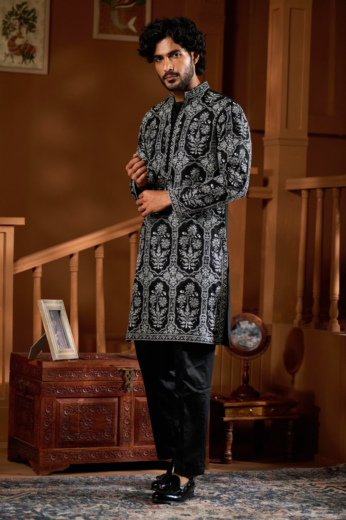 Taroob Kashidakari Embroidered Kurta Pajama Set