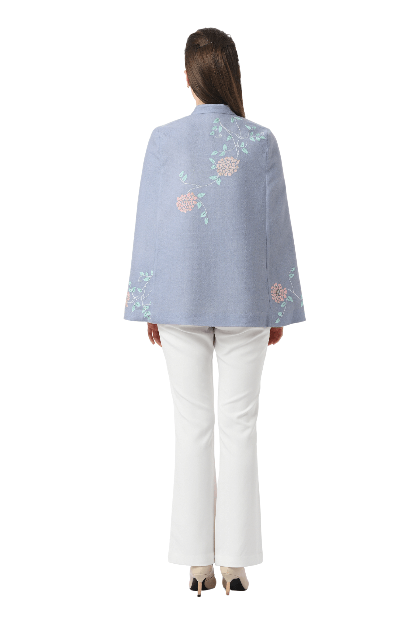 Floral Medley Wool Cape