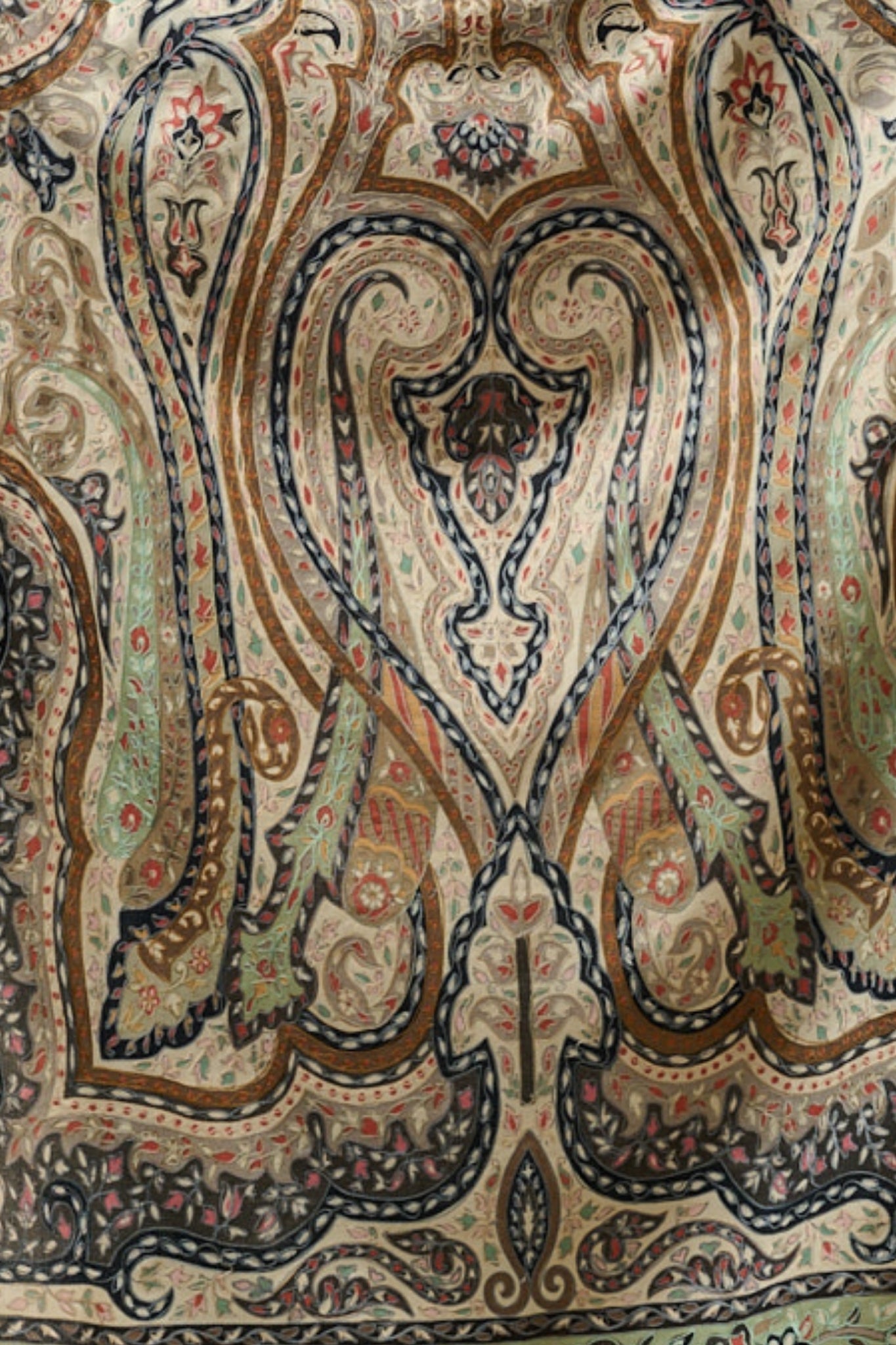 Taroob Splendid Paisley Wool Kalamkari Stole