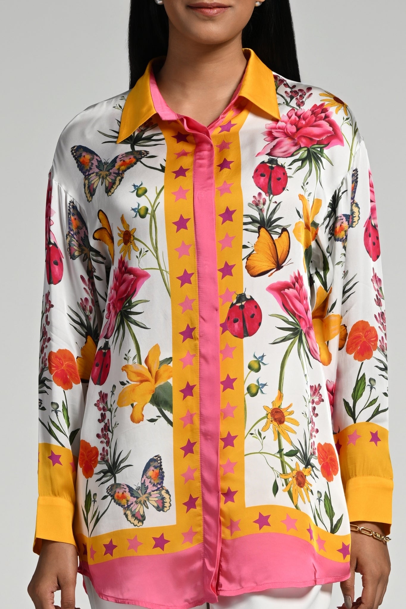 Taroob Fleur de Rêve Silk Shirt