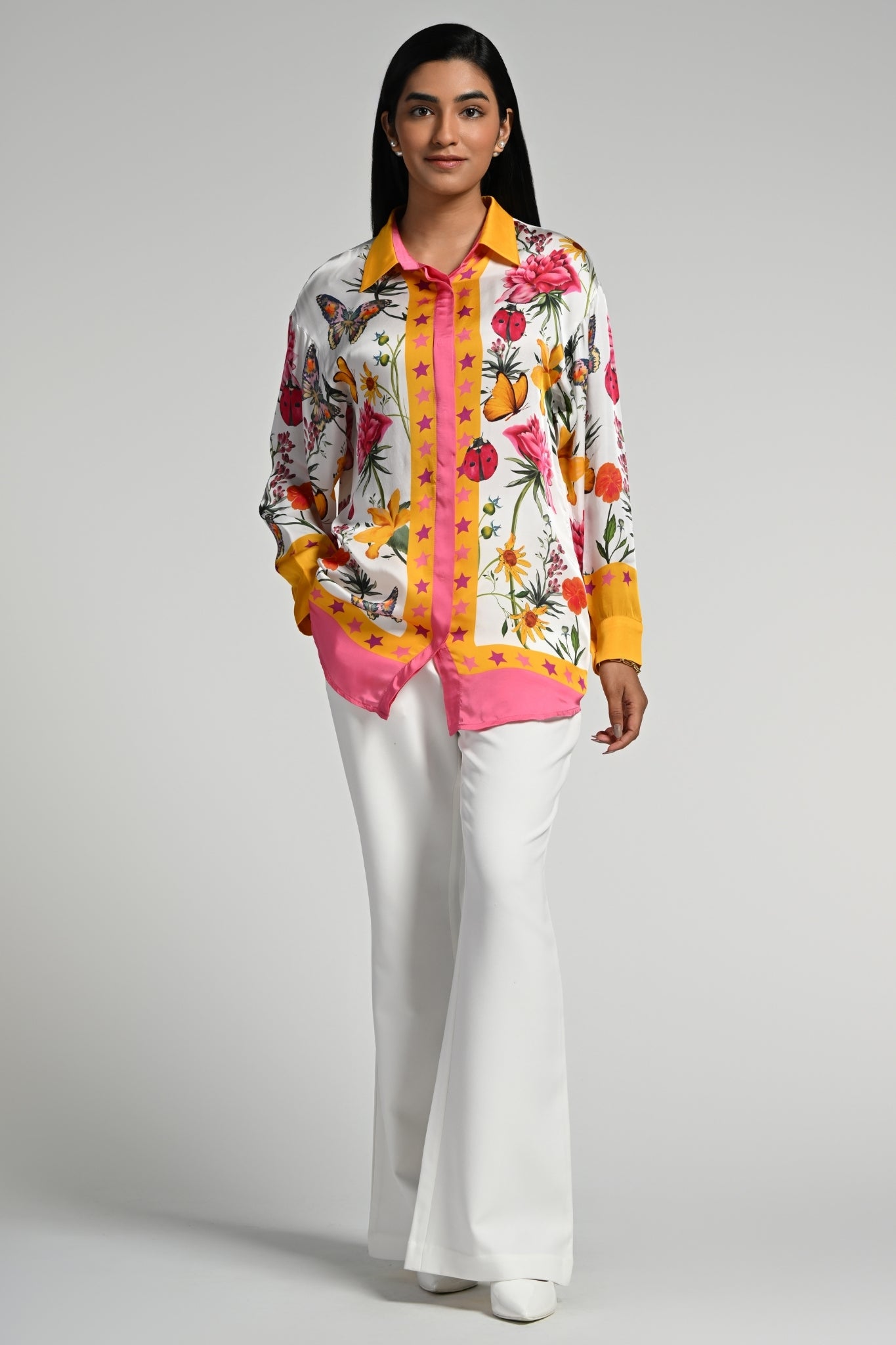 Taroob Fleur de Rêve Silk Shirt