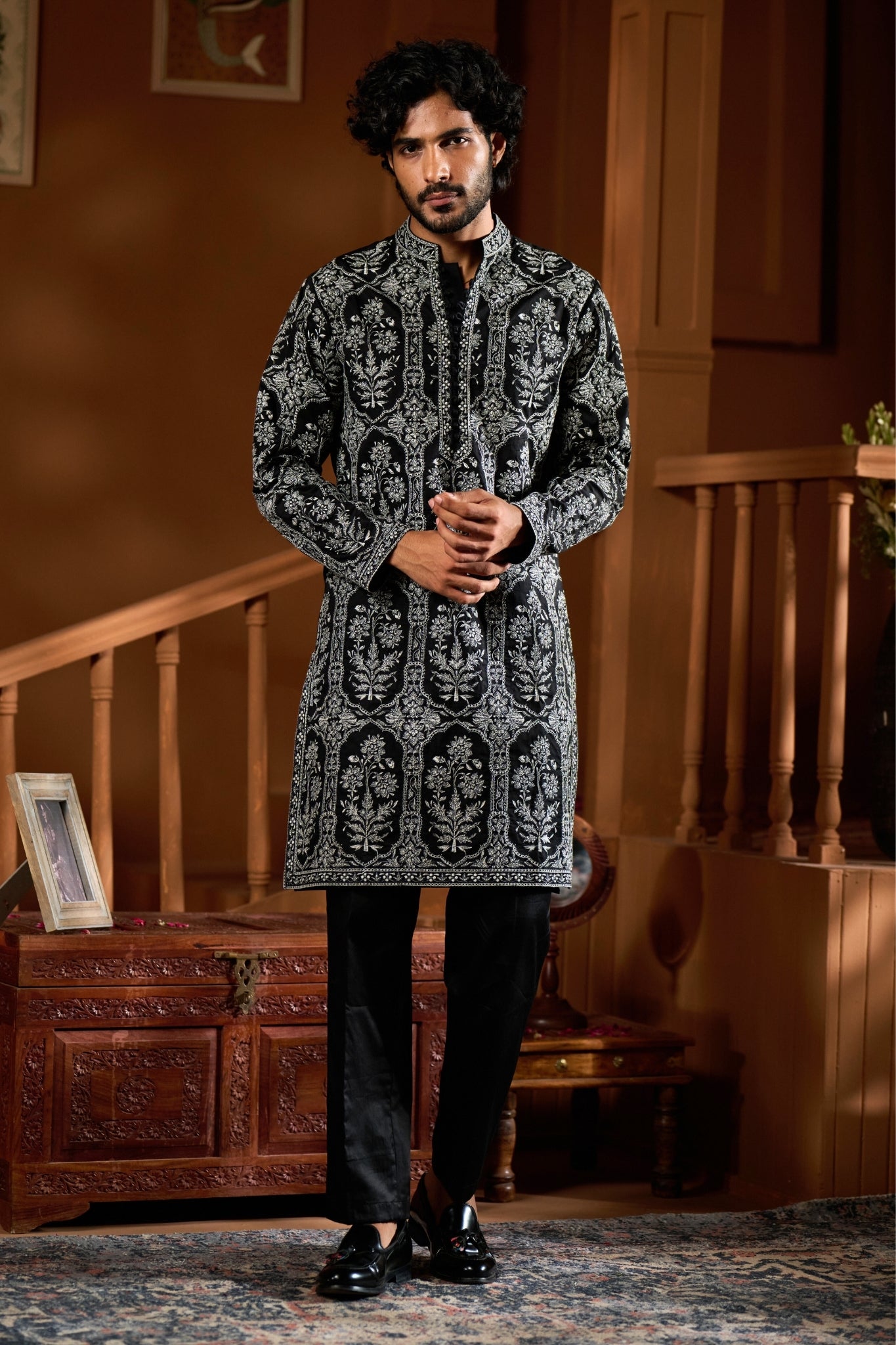 Taroob Kashidakari Embroidered Kurta Pajama Set