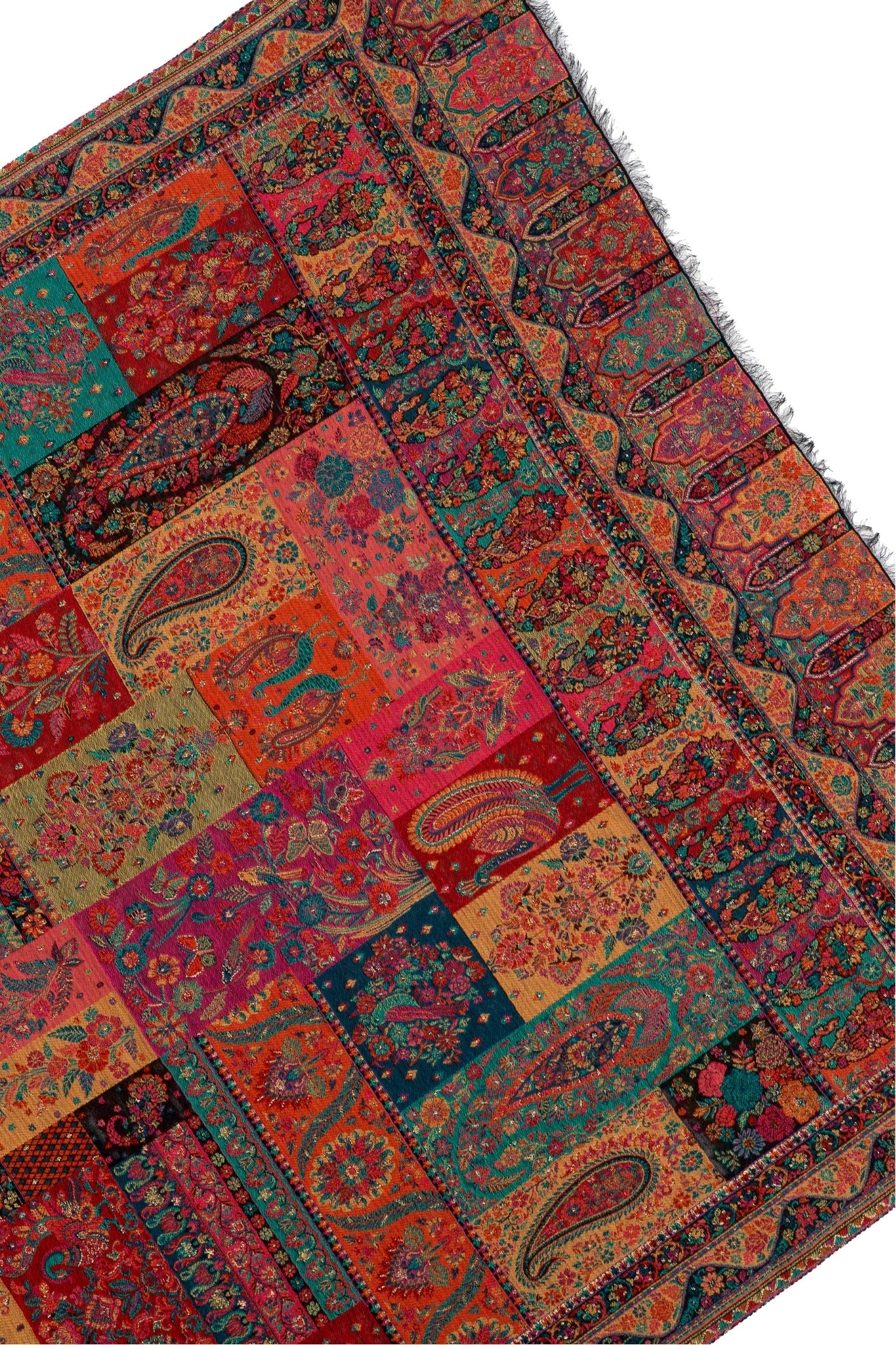 Taroob Fine Wool Kashmiri Patchwork Kaani Stole