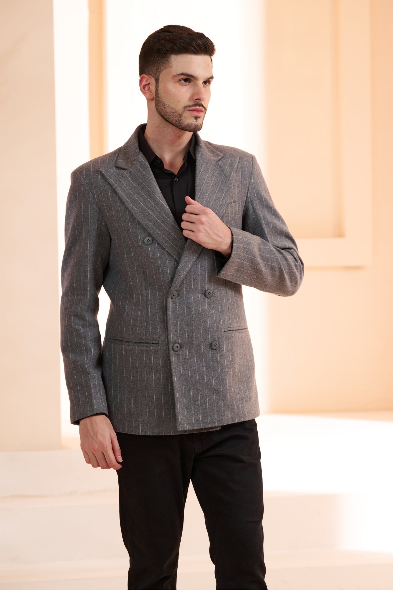 Double Breast Wool Blazer