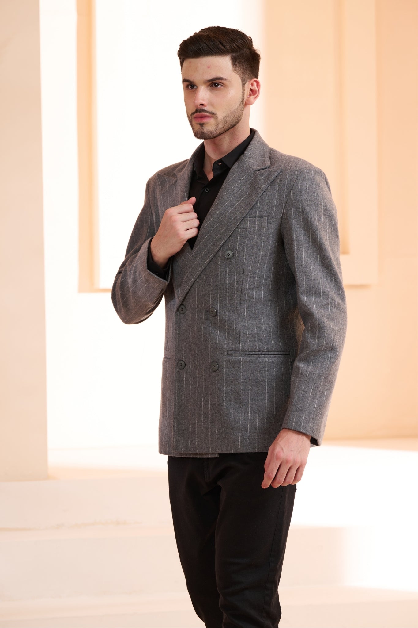 Double Breast Wool Blazer