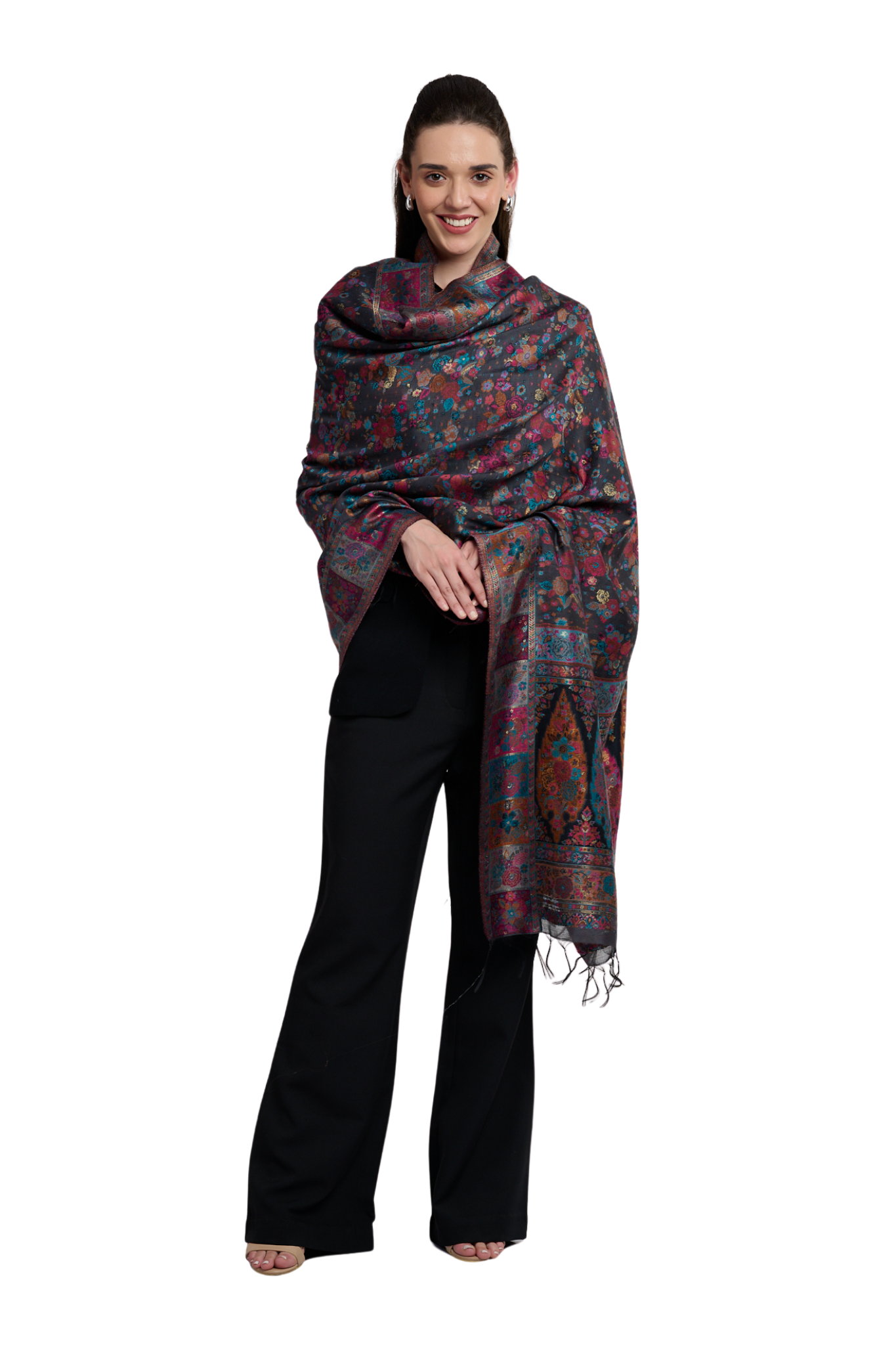 Women's Silk Floral Kaani Shawl , Women's Dupatta