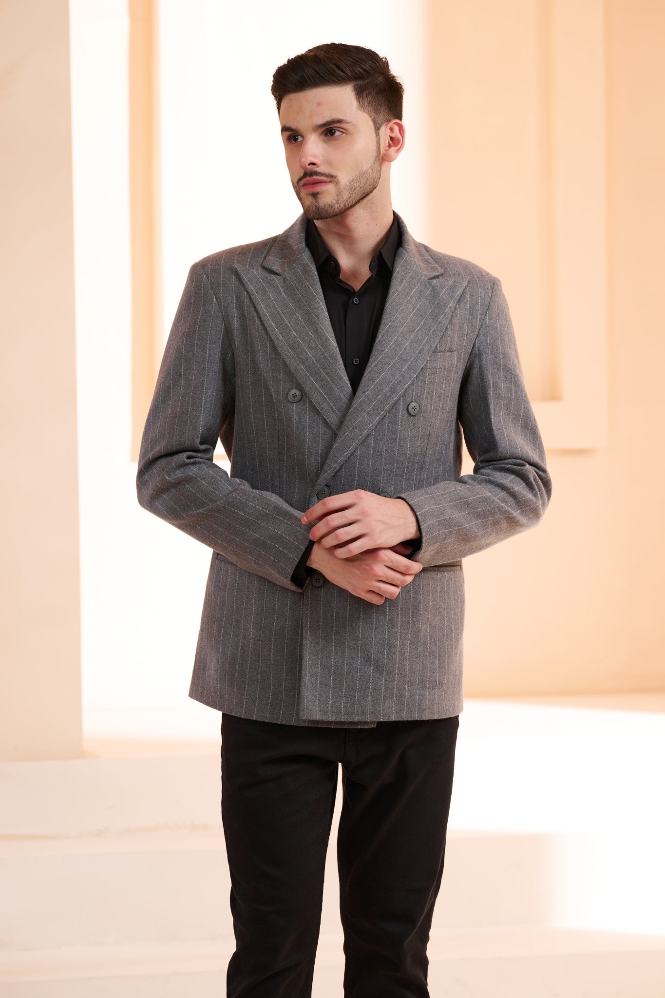 Double Breast Wool Blazer