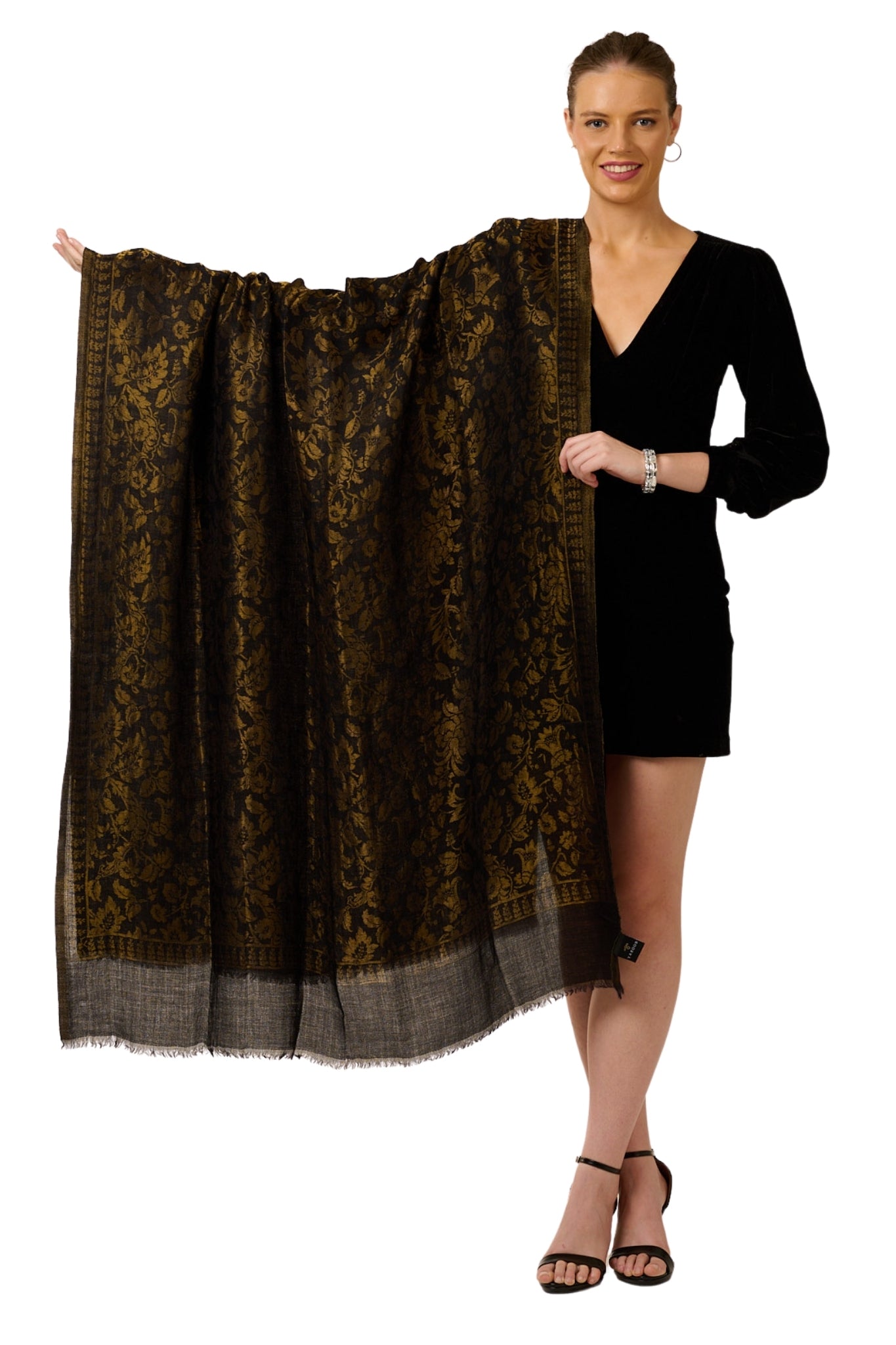 Taroob Couple Gift Set of Ikat Stole for Him & Zari Shawl for Her