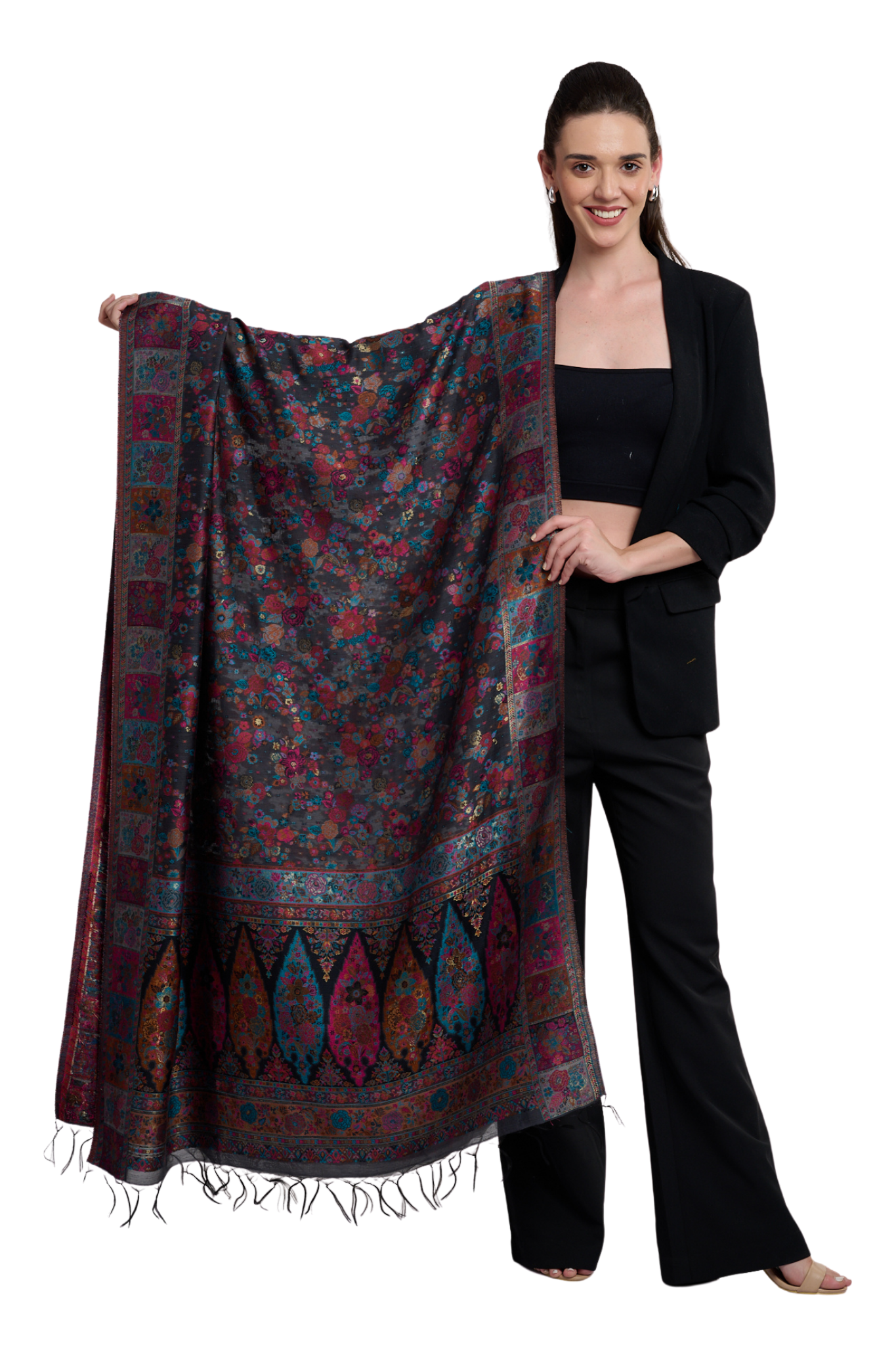 Women's Silk Floral Kaani Shawl , Women's Dupatta