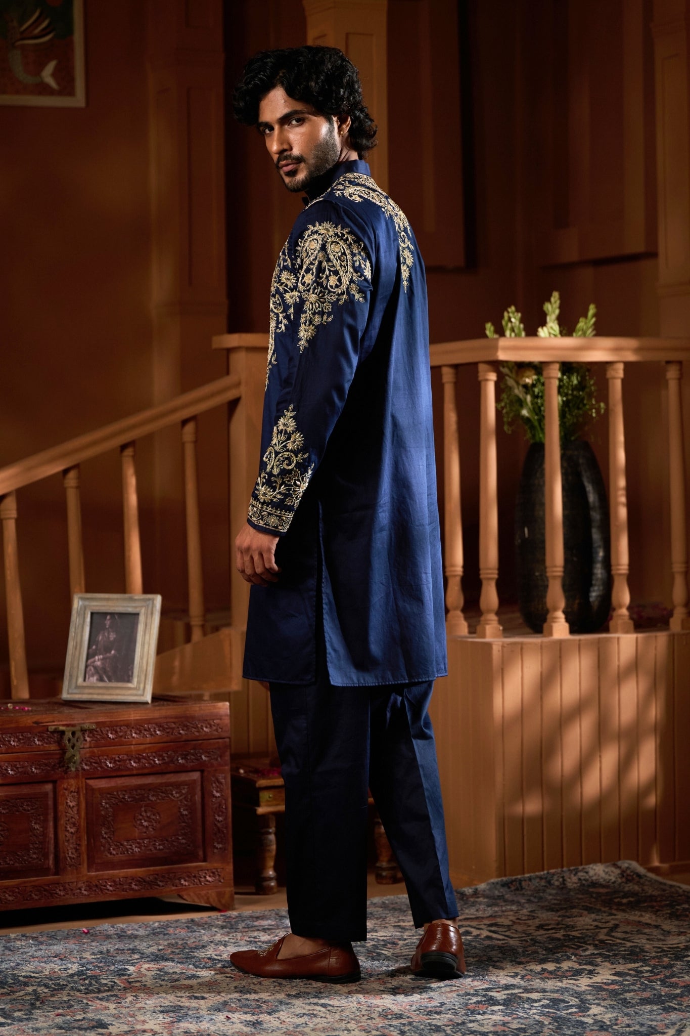 Taroob Hand Zardozni Falaknuma Kurta Set