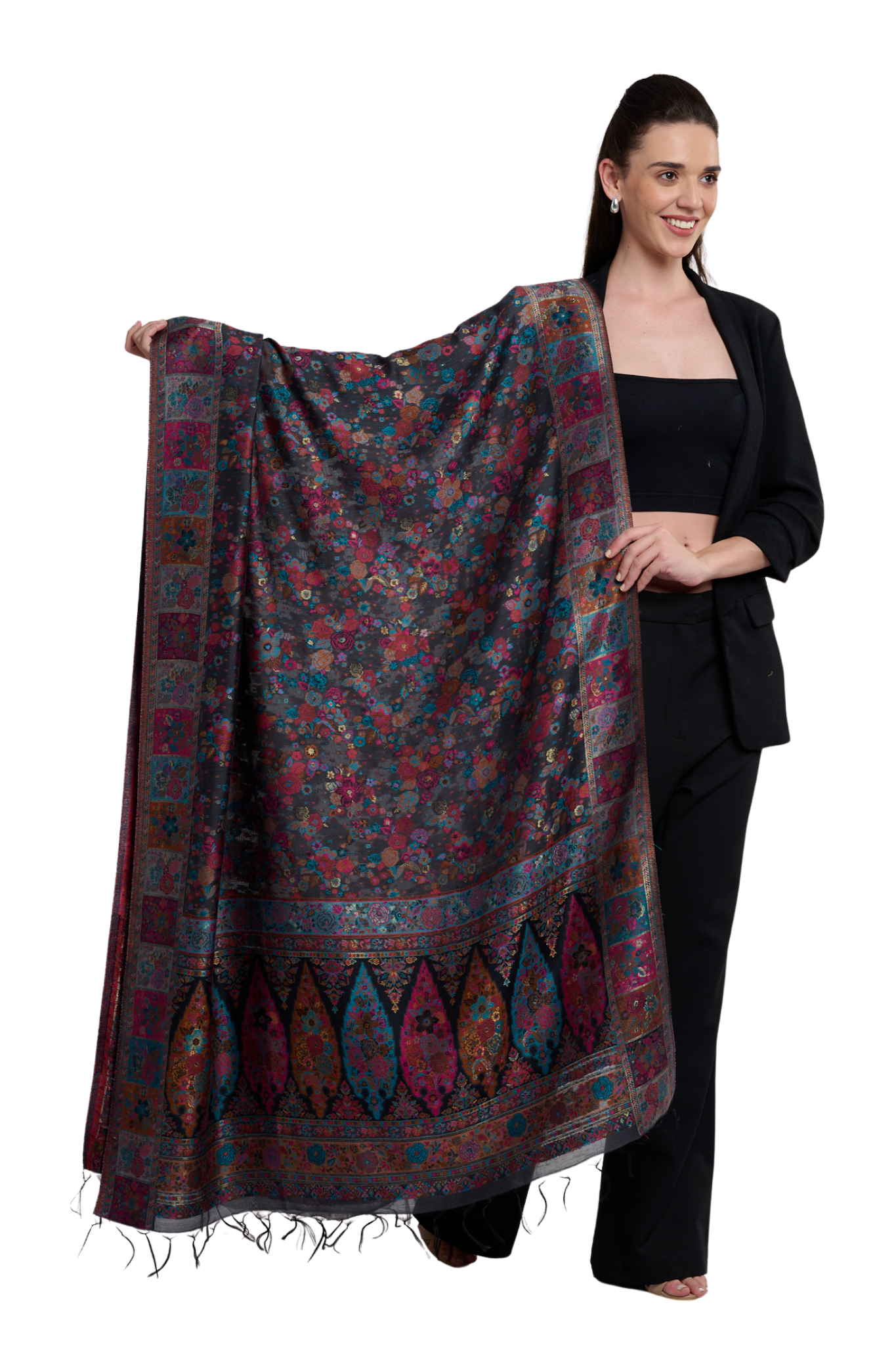 Women's Silk Floral Kaani Shawl , Women's Dupatta