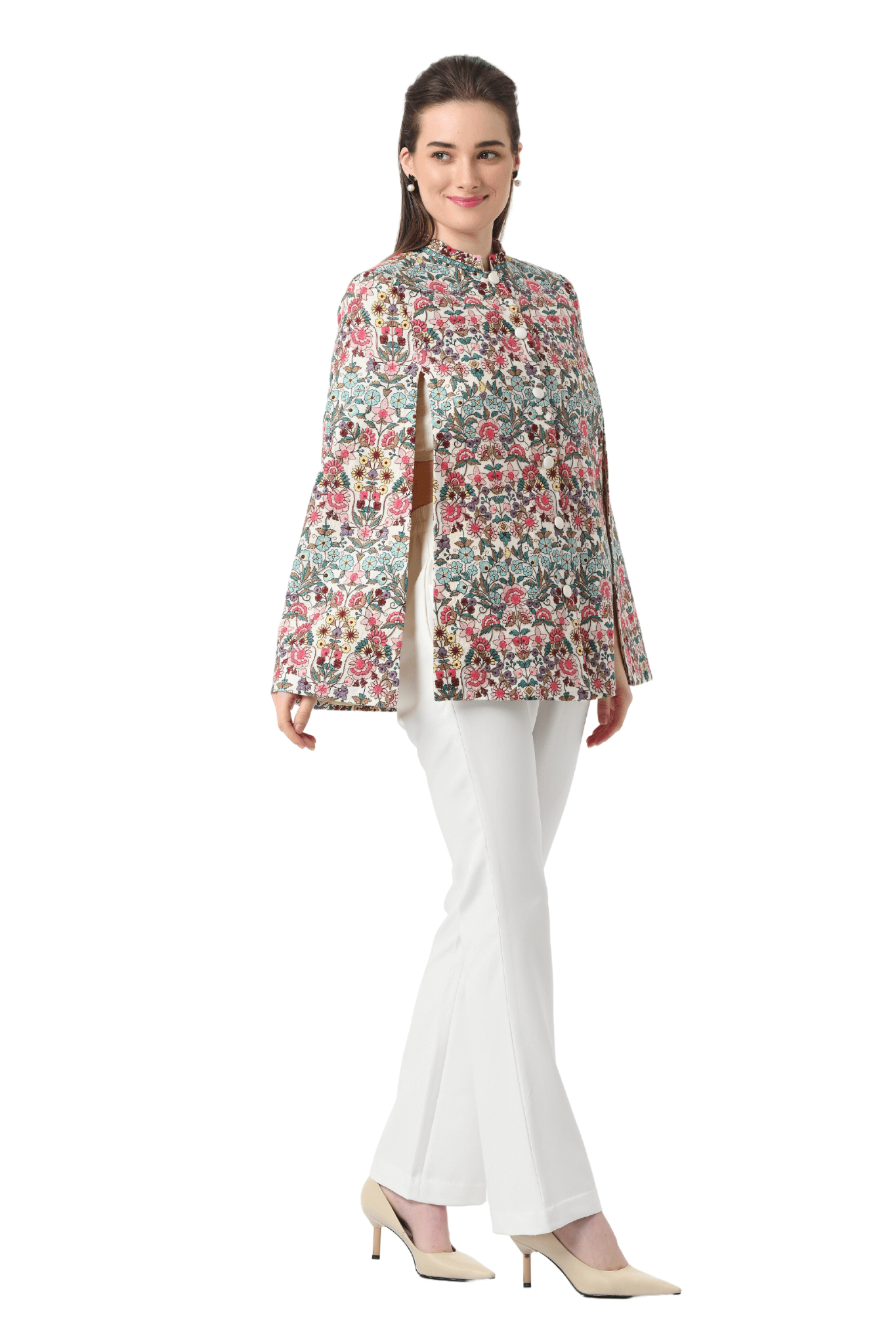 Flowers Of Paradise Embroidered Cape