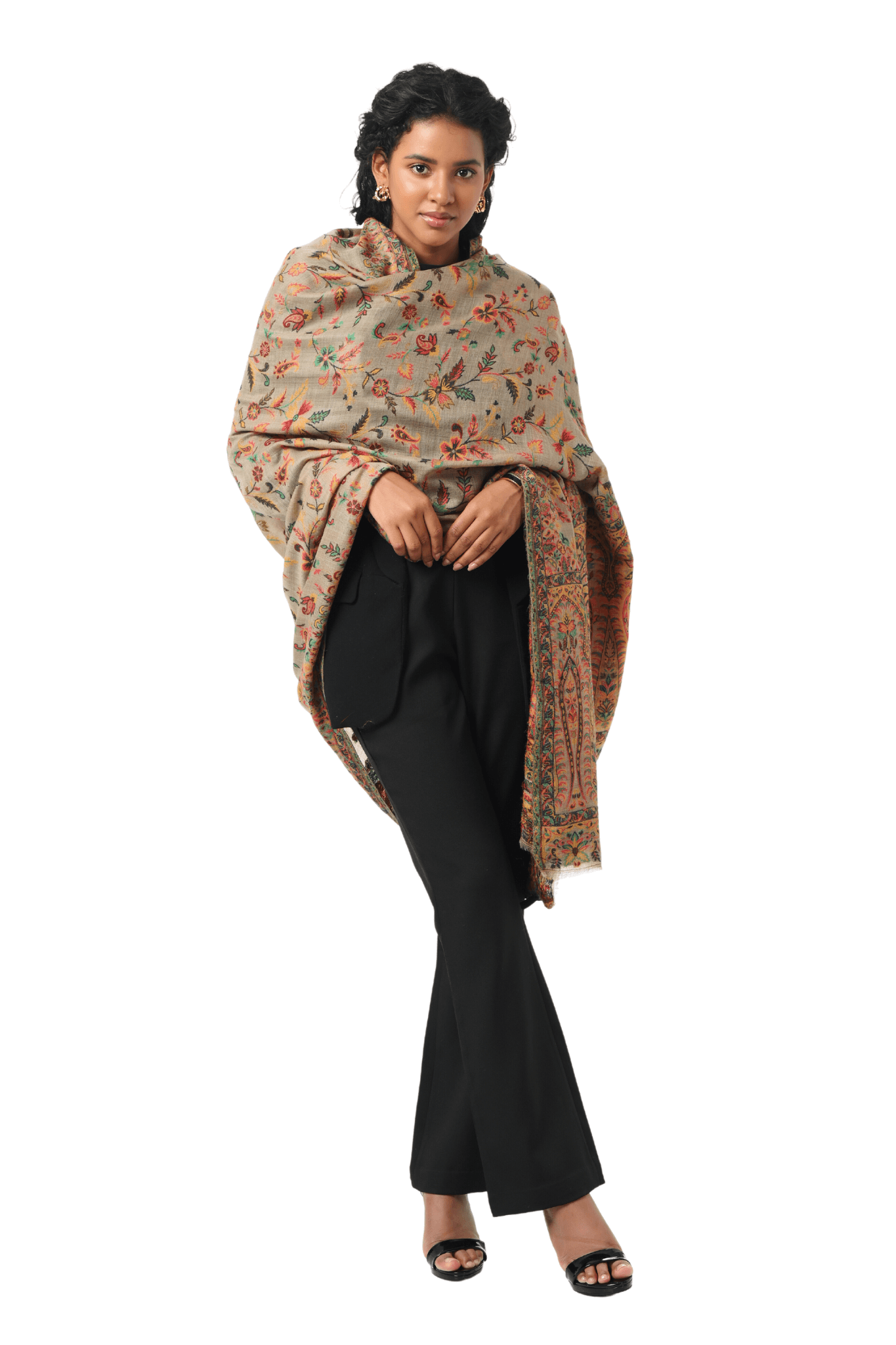 Women's Pashmina Wool Kashmiri Kaani Shawl