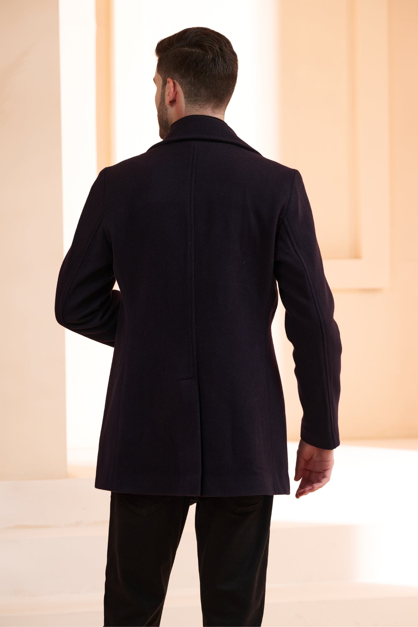 Cashmere Wool Men's Peacoat