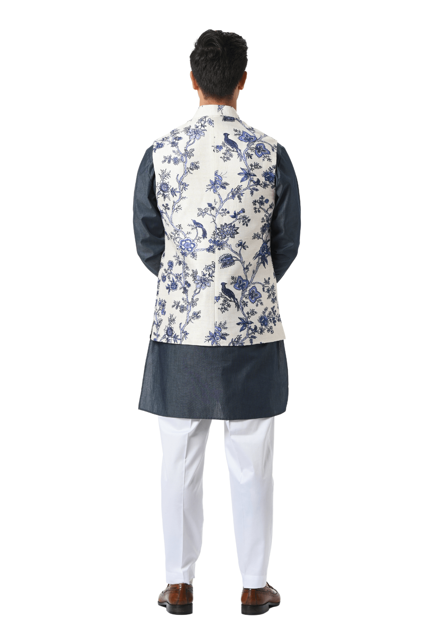 Embroidered Silk Nehru Jacket , Men's Bandi