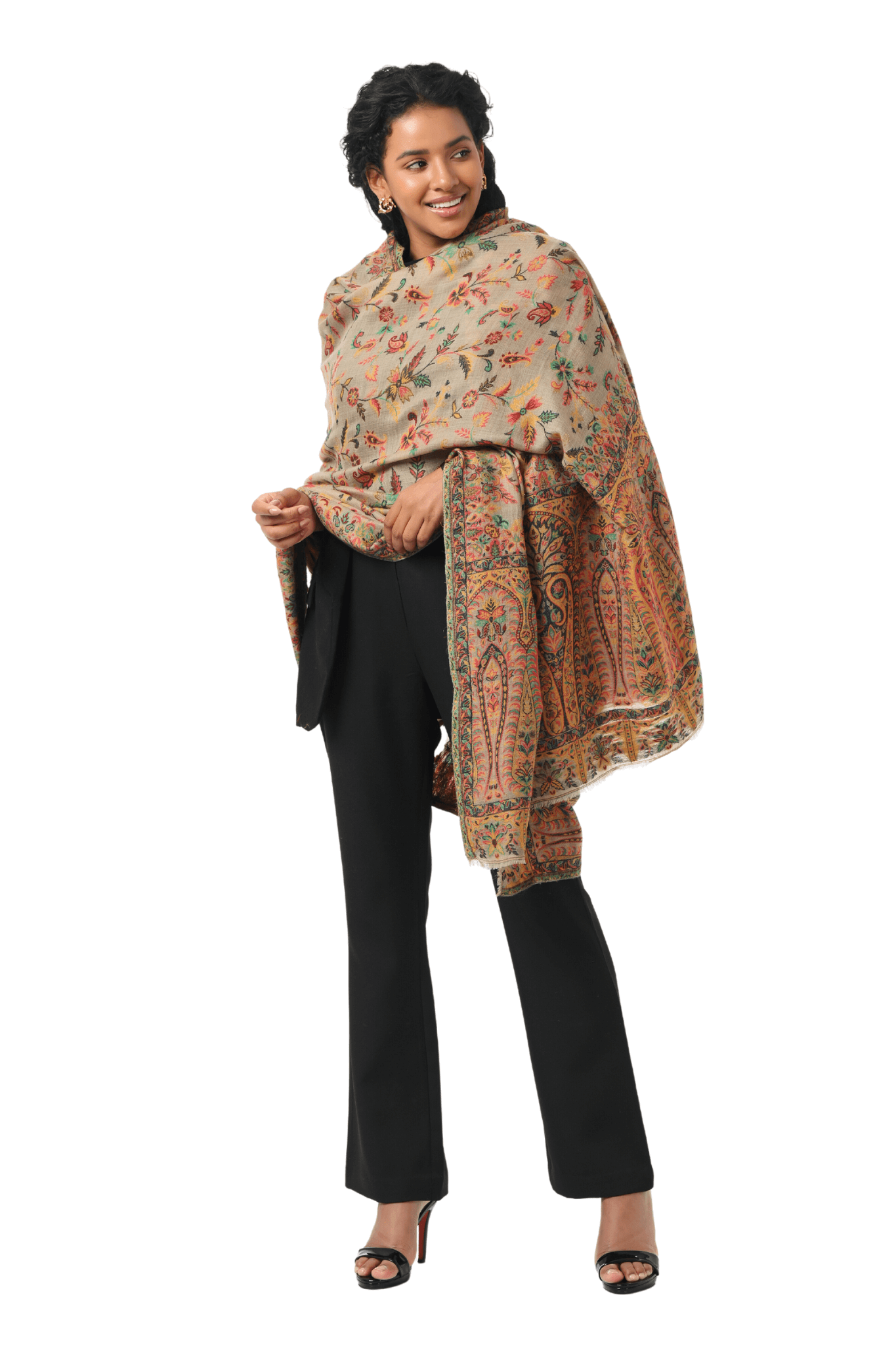 Women's Pashmina Wool Kashmiri Kaani Shawl