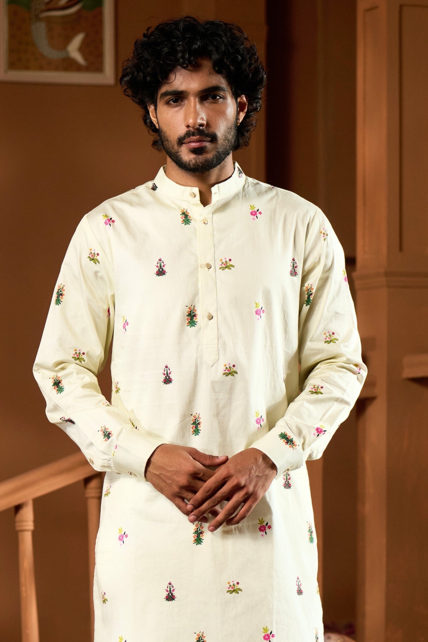 Taroob Kashmiri Motifs Printed Kurta Pajama Set