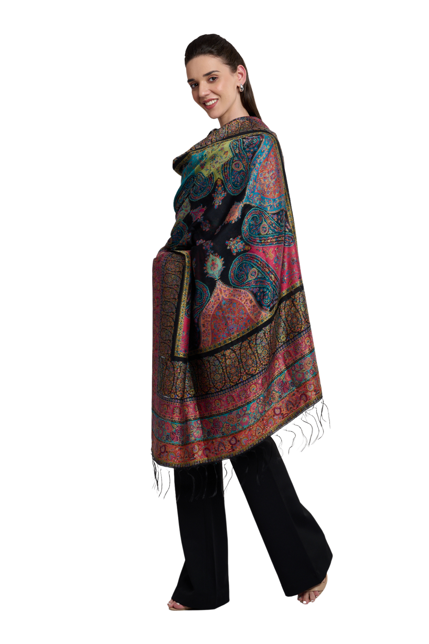 Women's Kashmiri Silk Kaani Shawl , Women's Dupatta