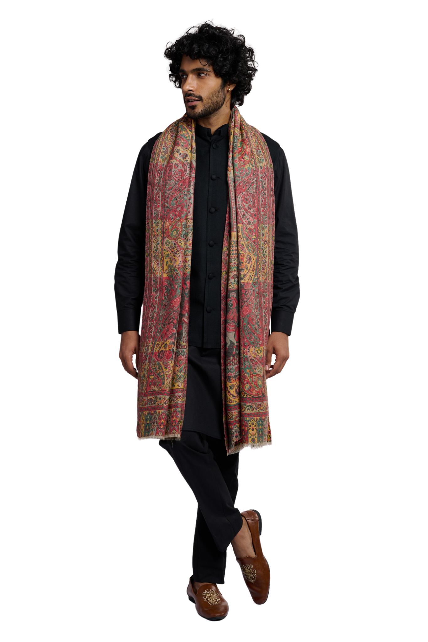 Men's Fine Wool Mughal Darbar Kaani Dusala