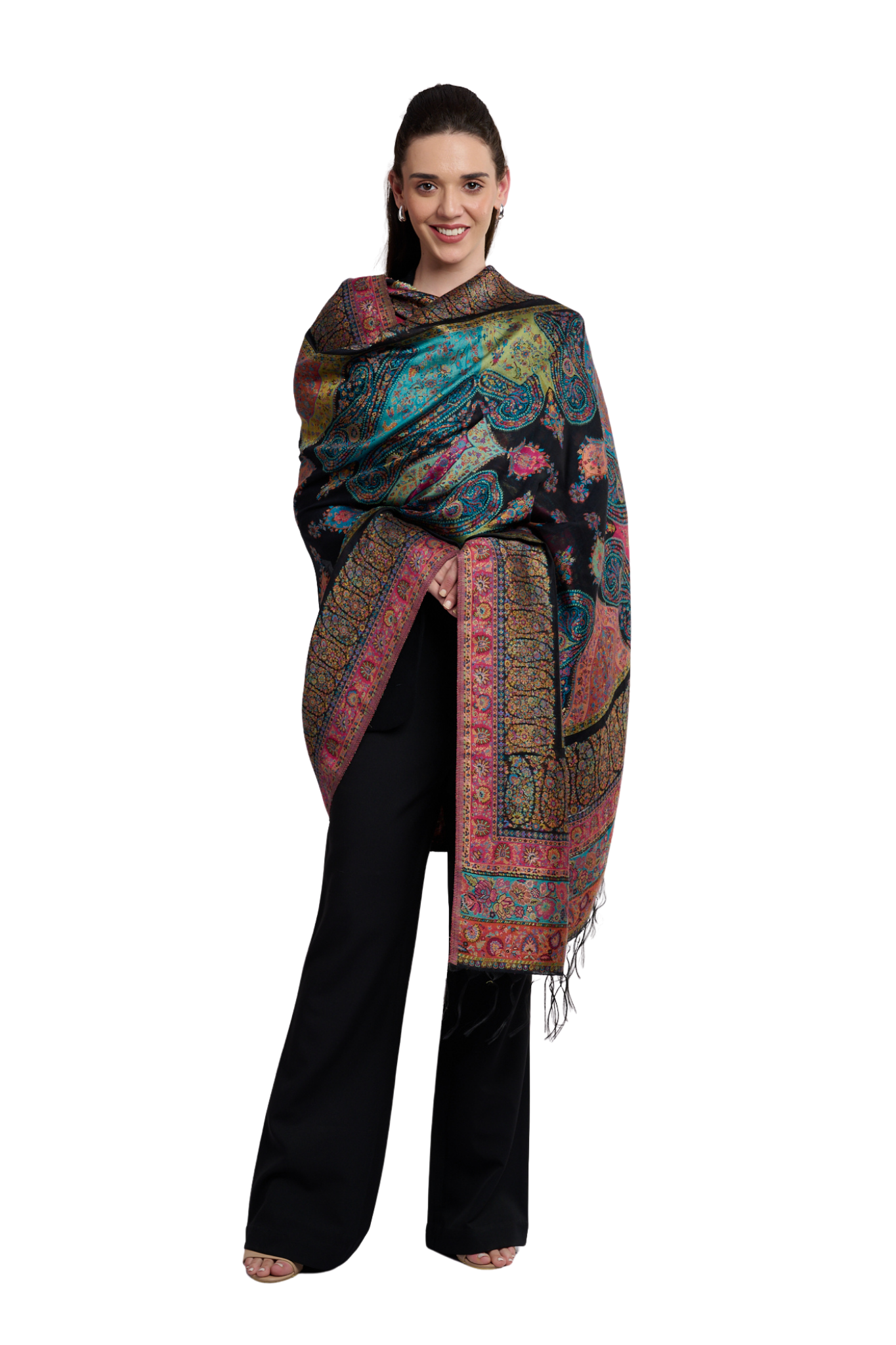 Women's Kashmiri Silk Kaani Shawl , Women's Dupatta