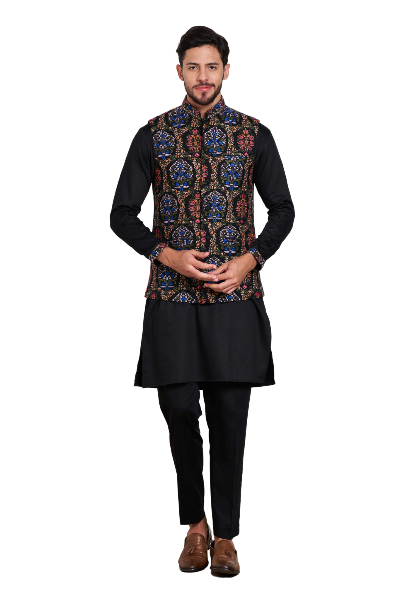 Floral Embroidered Men's Bandi Jacket , Modi Jacket