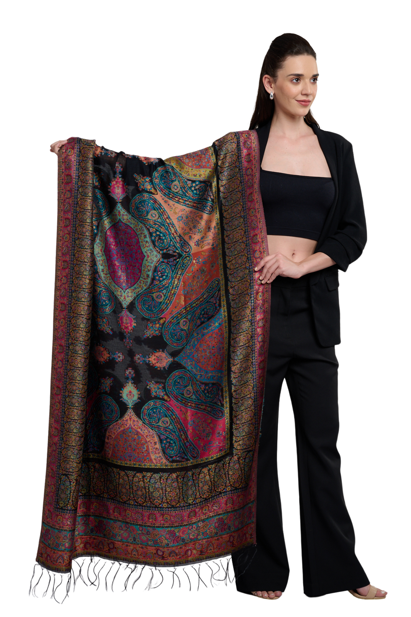 Women's Kashmiri Silk Kaani Shawl , Women's Dupatta