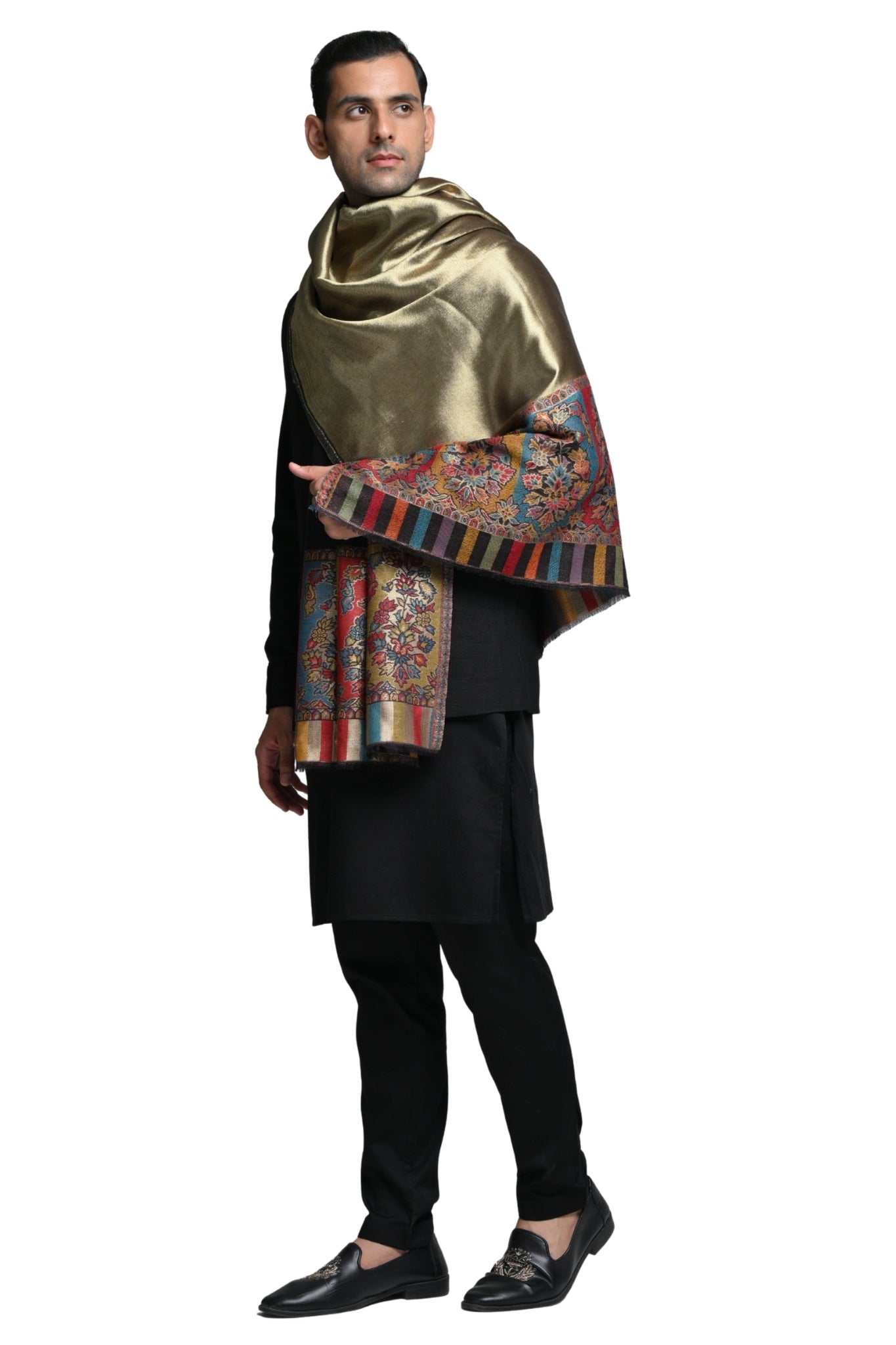 Taroob Border Kashmiri Resham Stole