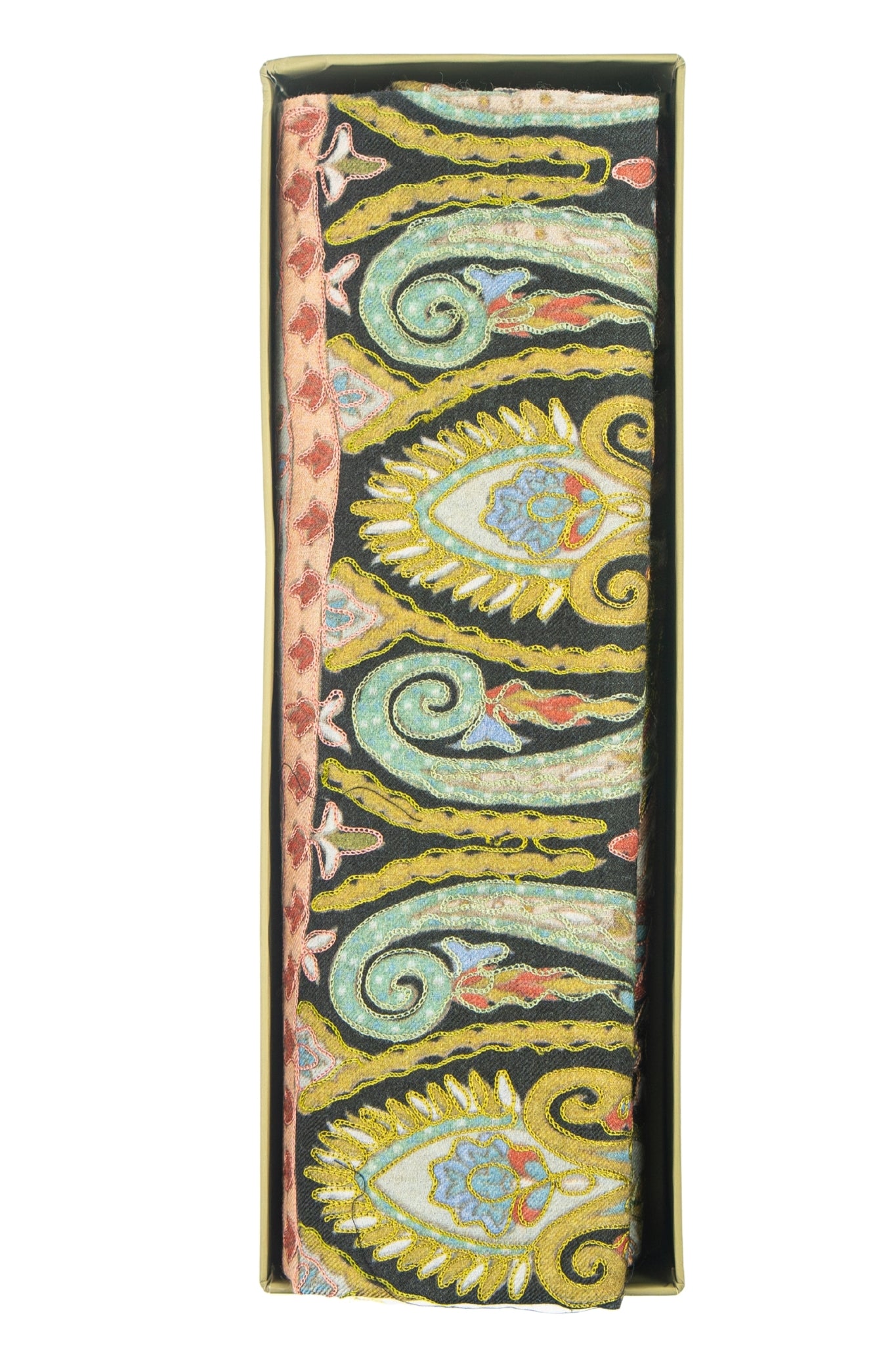 Taroob Gift Set of Unisex Kashmiri Kalamkari Stole for Him or Her