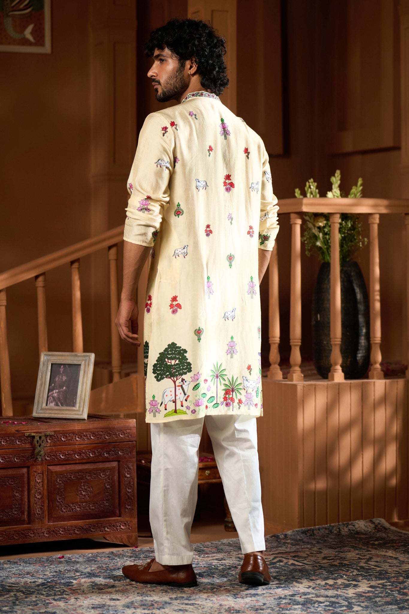 Taroob Shreenath Leela Embroidered Kurta Pajama Set