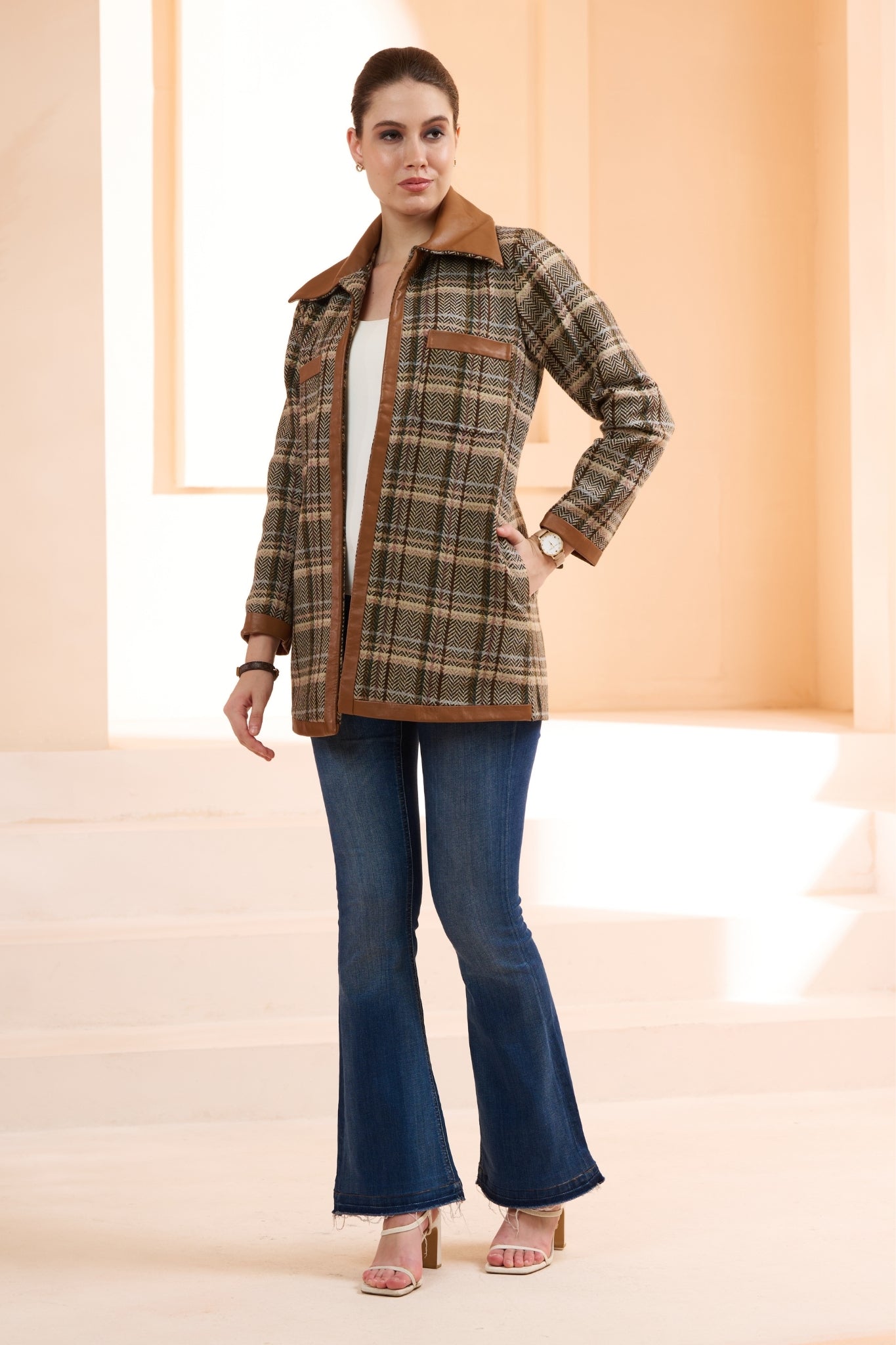 Scottish Plaid Wool Jacket