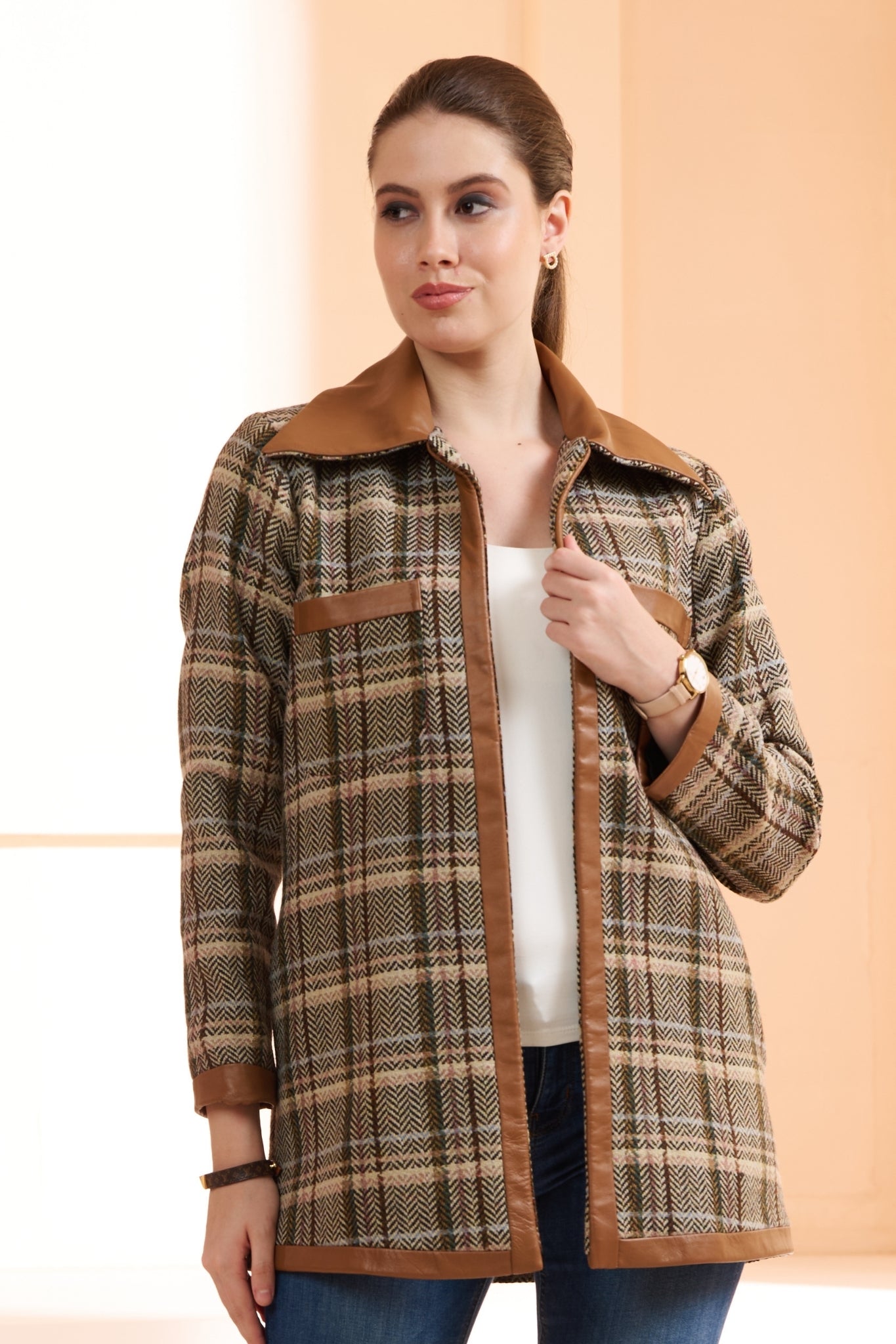 Scottish Plaid Wool Jacket