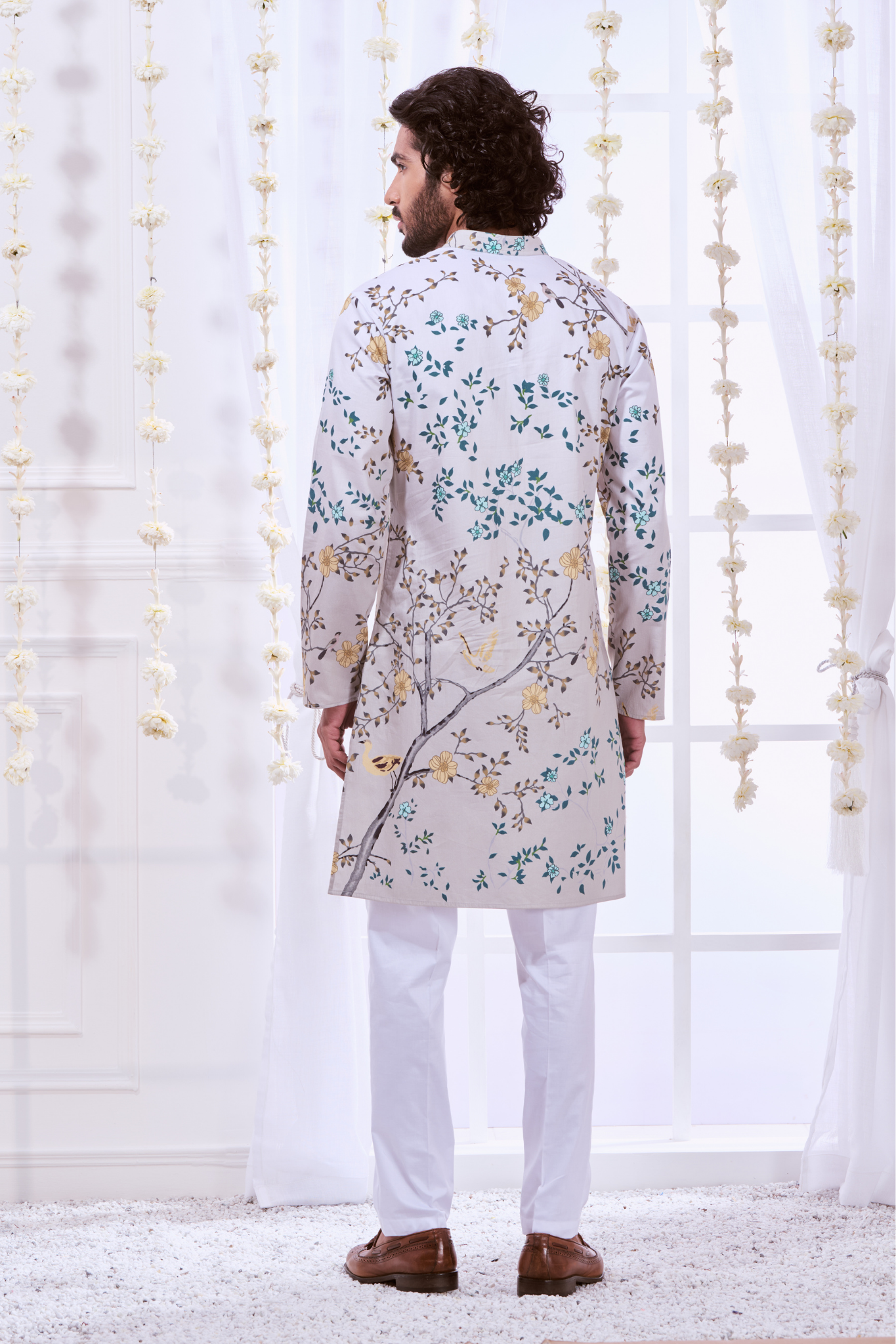 Cotton Silk Printed Kurta Pajama Set