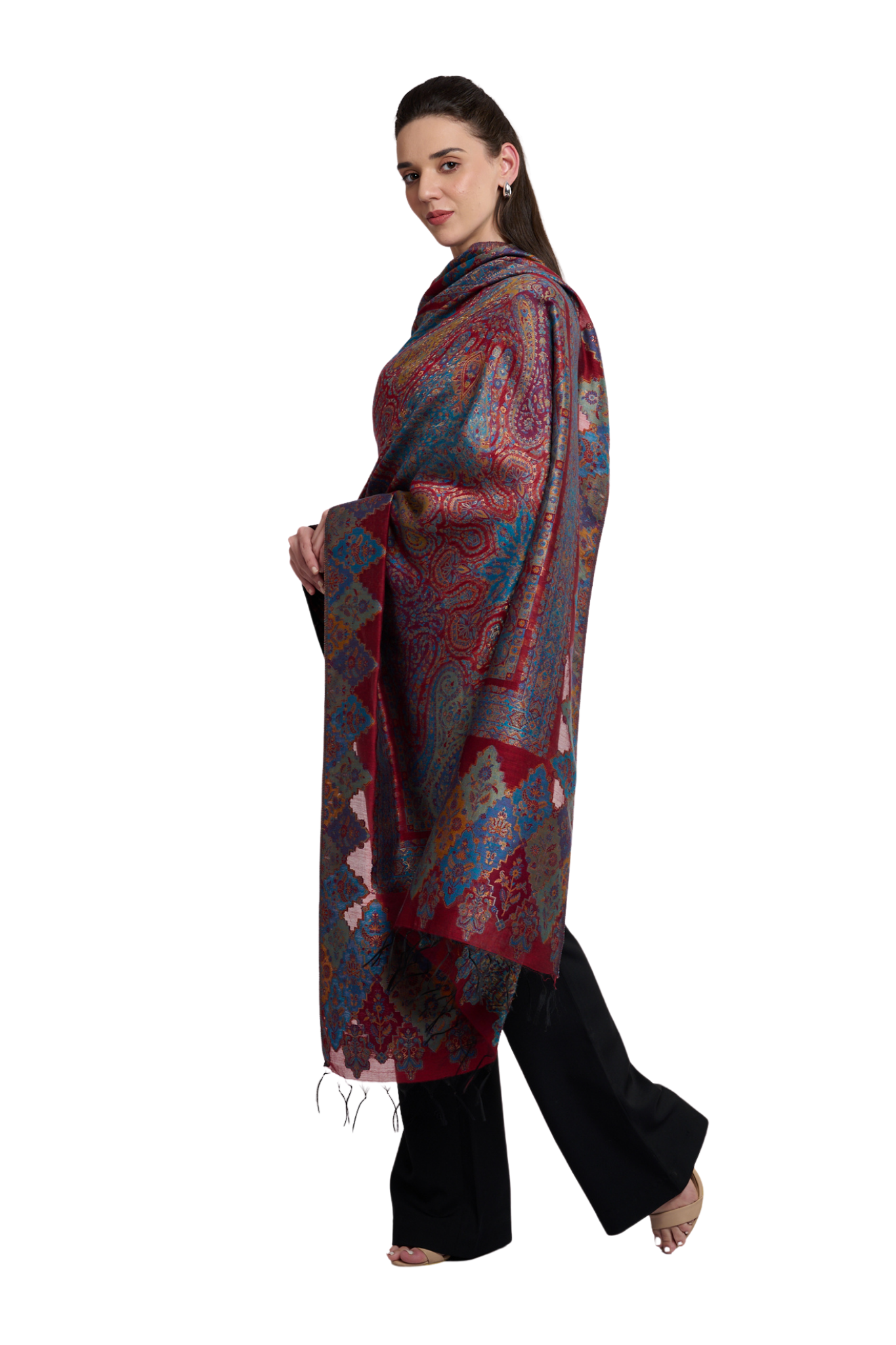 Women's Kashmiri Silk Kaani Shawl , Women's Dupatta