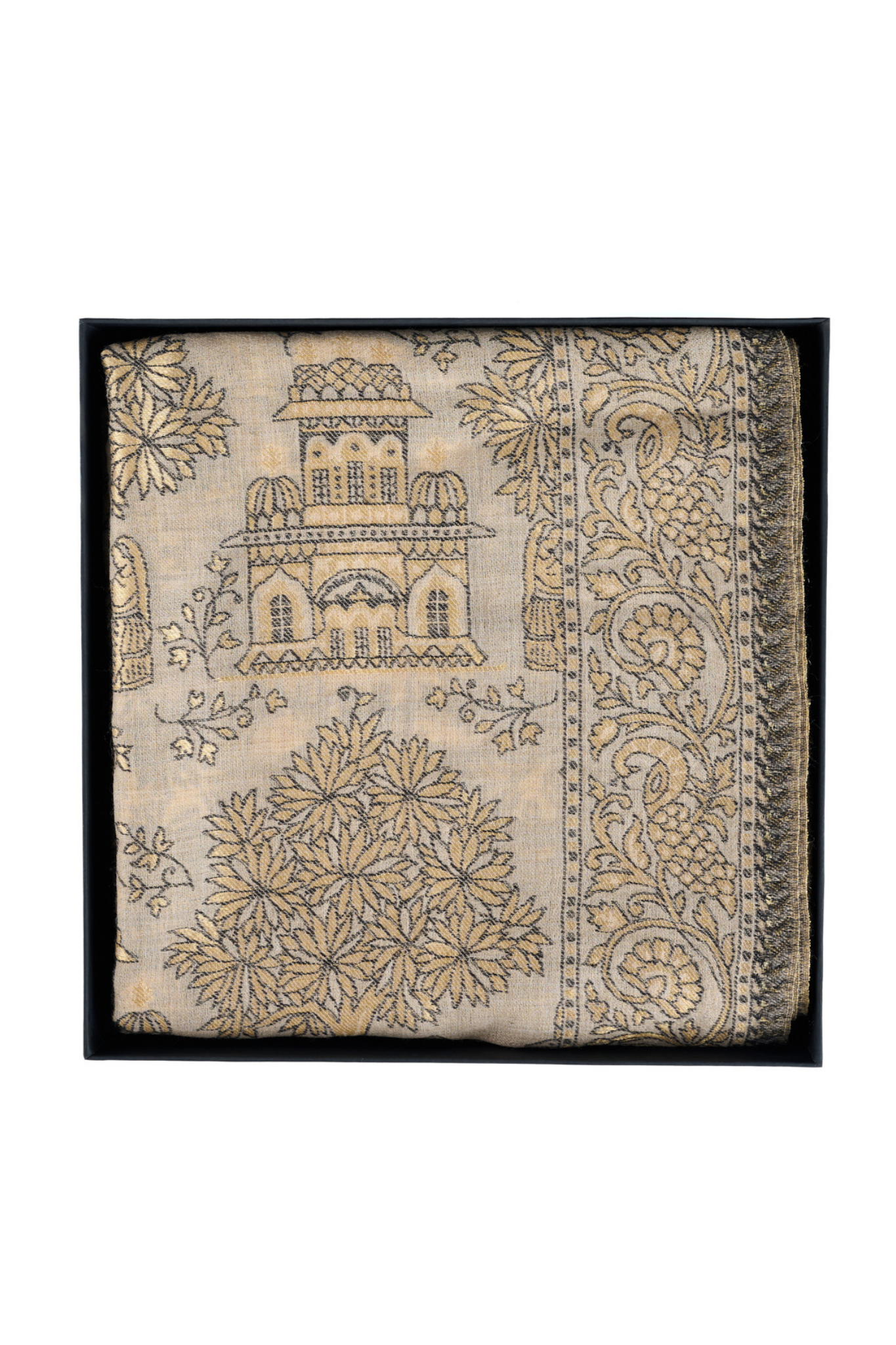 Gift Set of Fine Wool Zari Kaani Shawl for Him or Her ( Unisex Shawl )