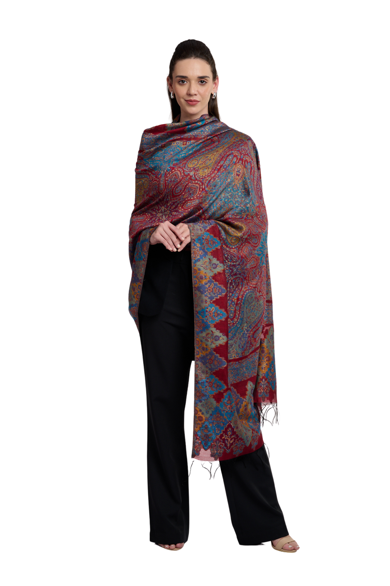 Women's Kashmiri Silk Kaani Shawl , Women's Dupatta