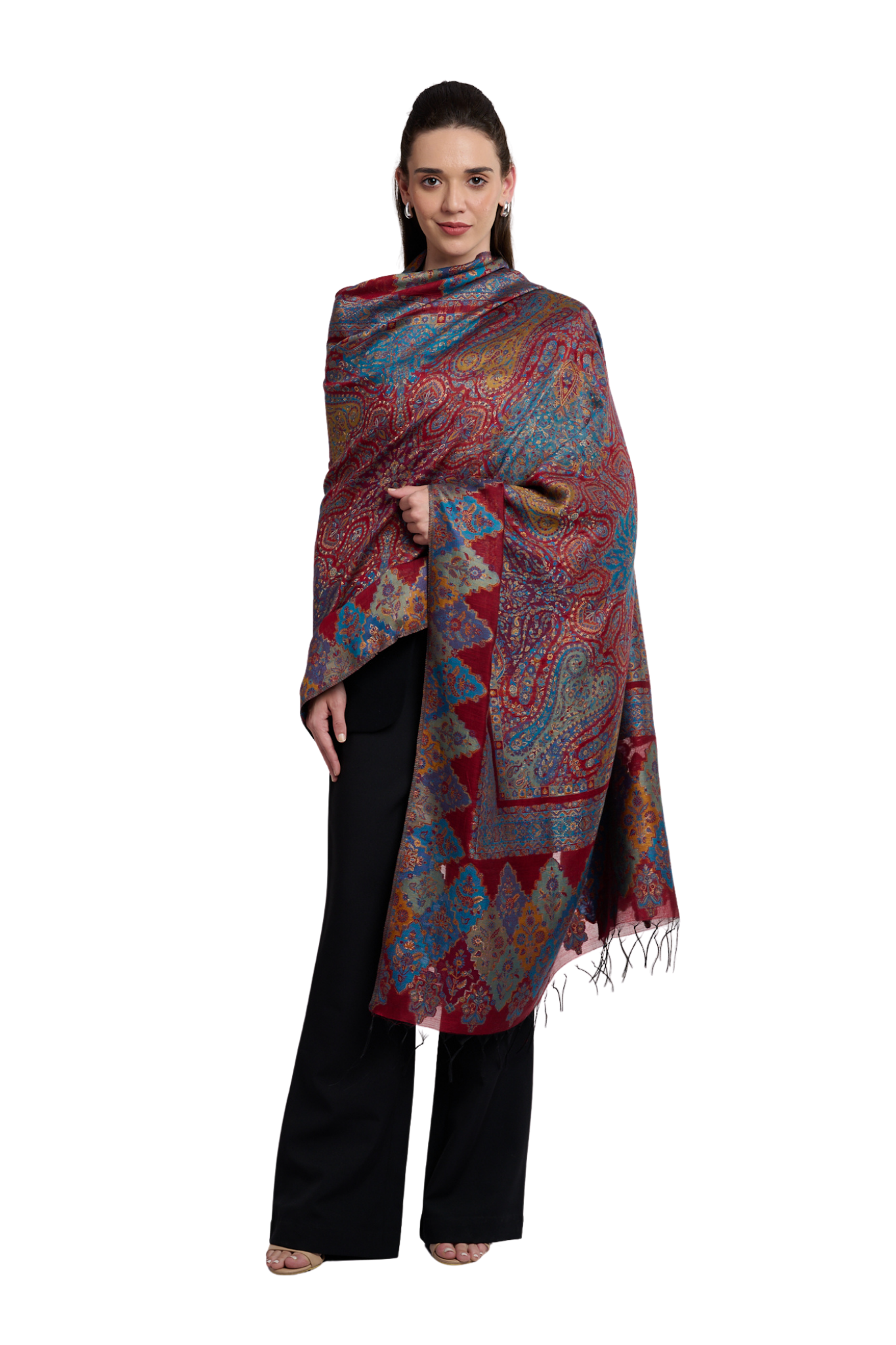 Women's Kashmiri Silk Kaani Shawl , Women's Dupatta