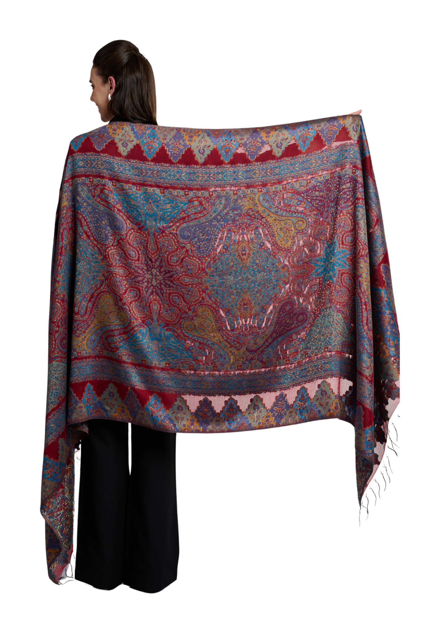 Women's Kashmiri Silk Kaani Shawl , Women's Dupatta