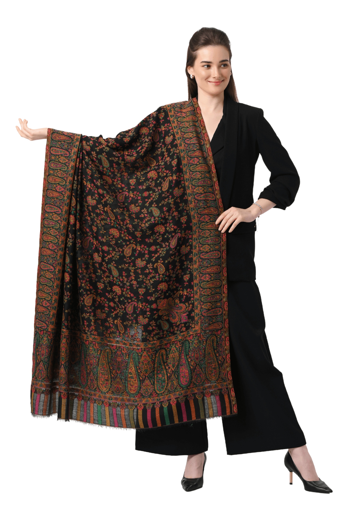 Women's Fine Wool Kashmiri Kaani Shawl