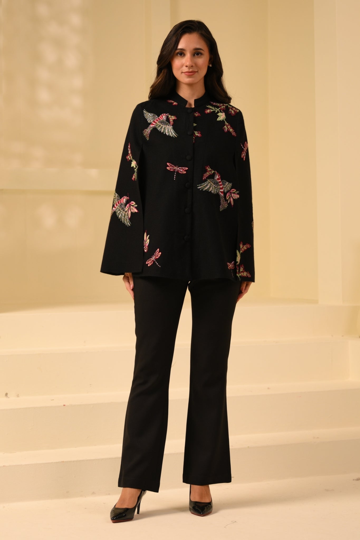 Taroob Eden Embellished Cape