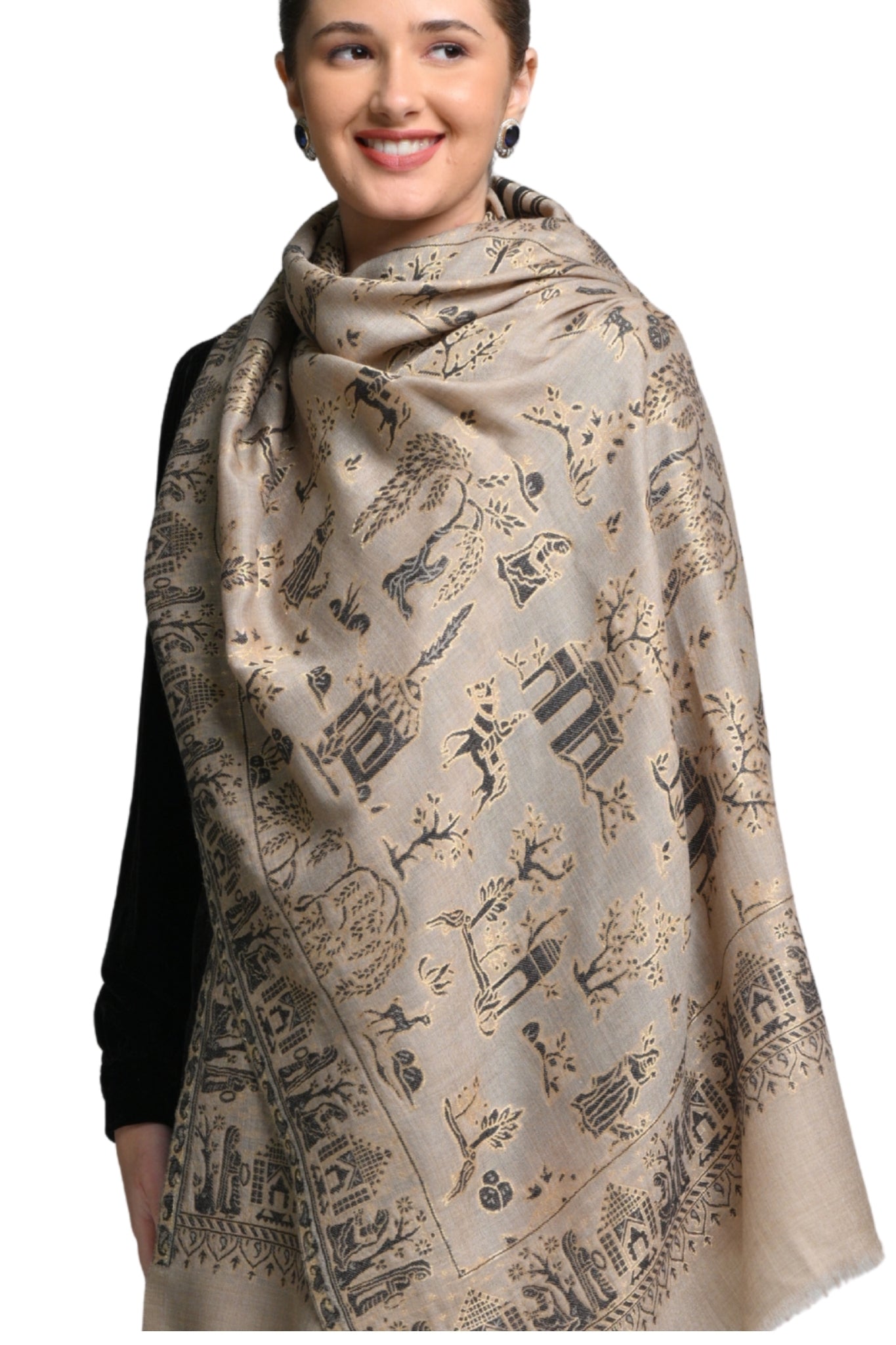 Taroob Mughal Heritage Kaani Stole