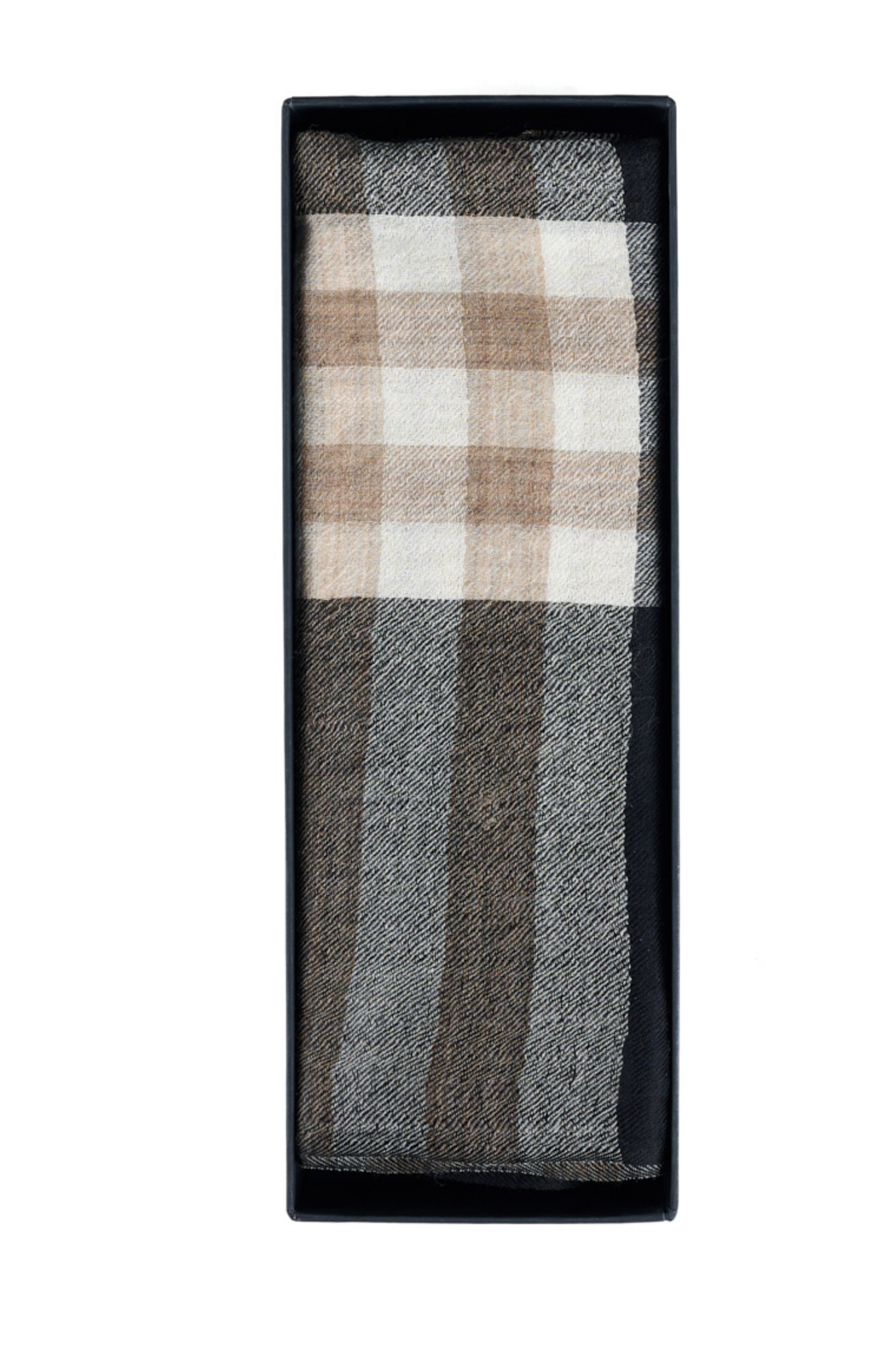 Gift Set of Fine Wool Checkerd Scarf for Him