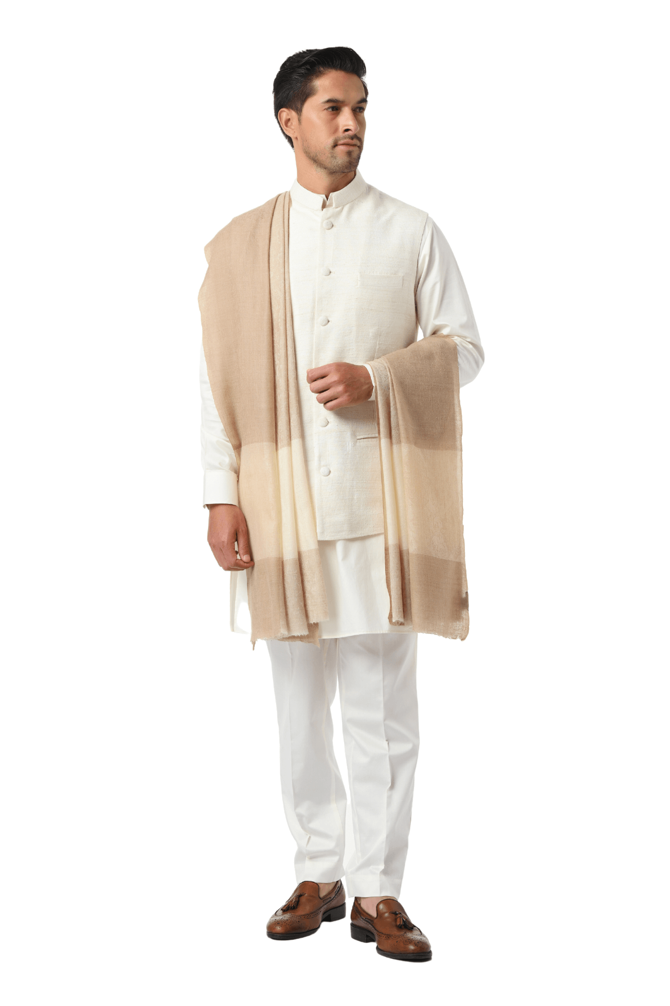 Super Soft Fine Wool Men's Self Kaani Dusala