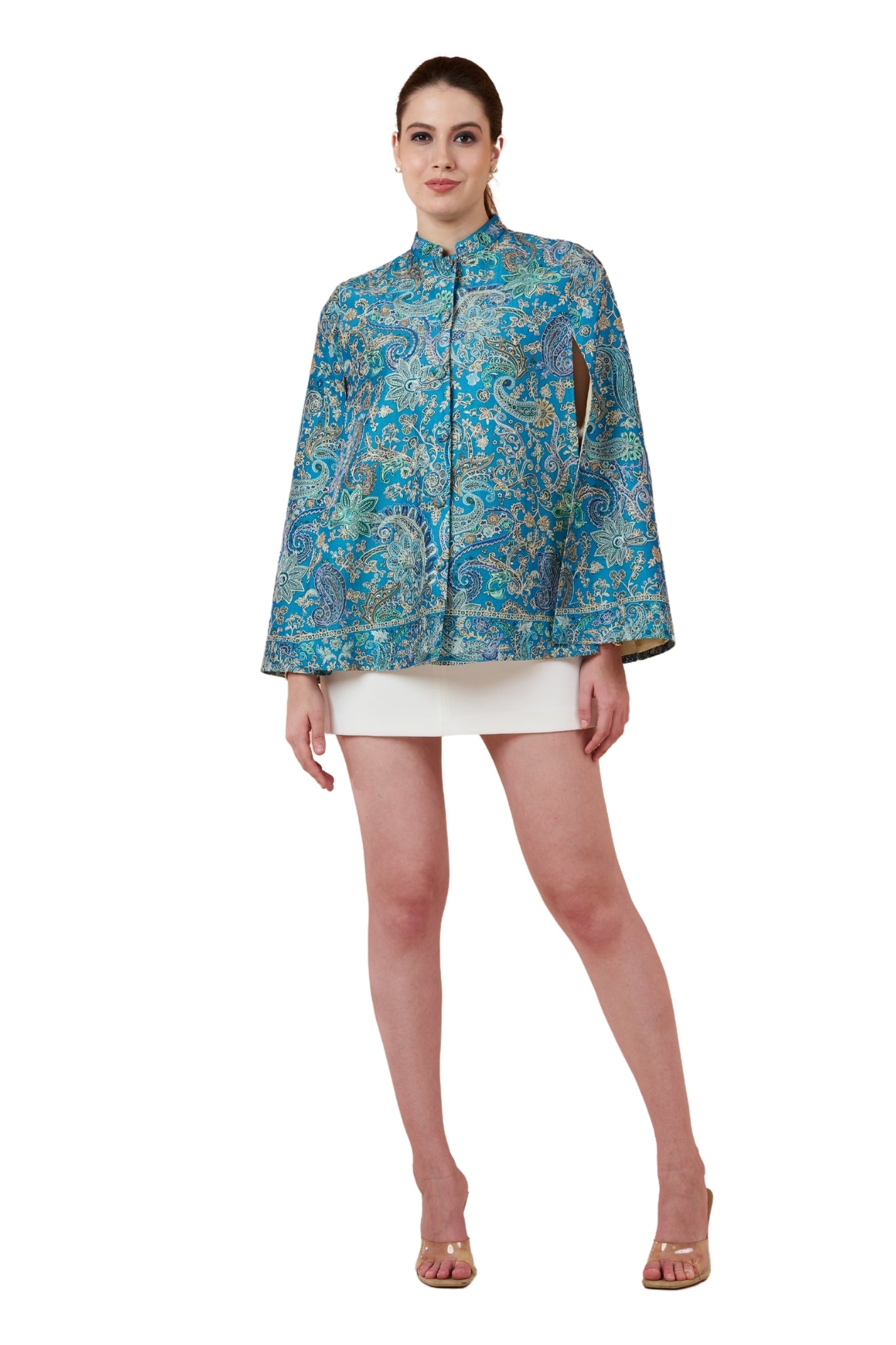 All Weather Embroidered Kalamkari Cape